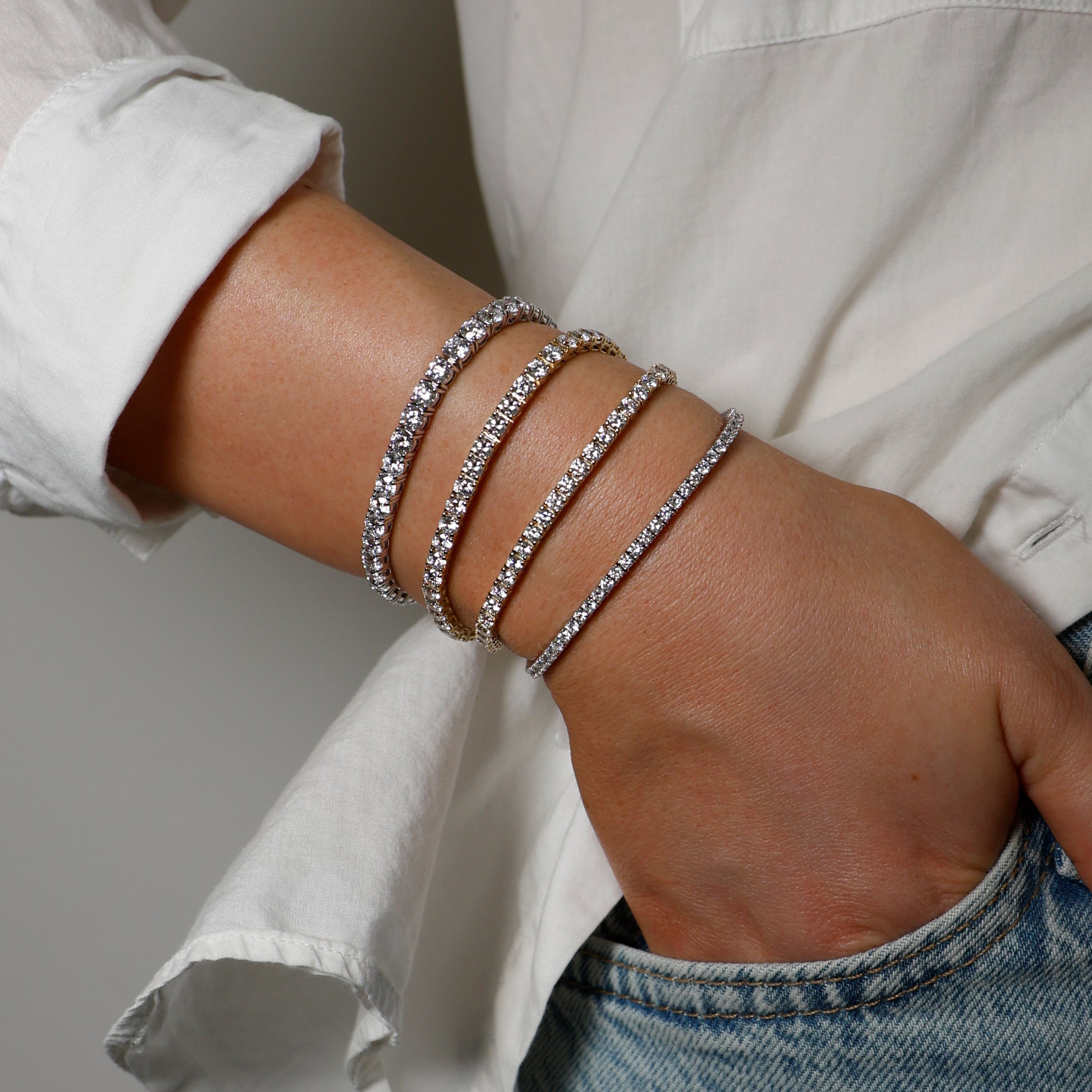 14K Lab Grown Diamond Tennis Bracelet