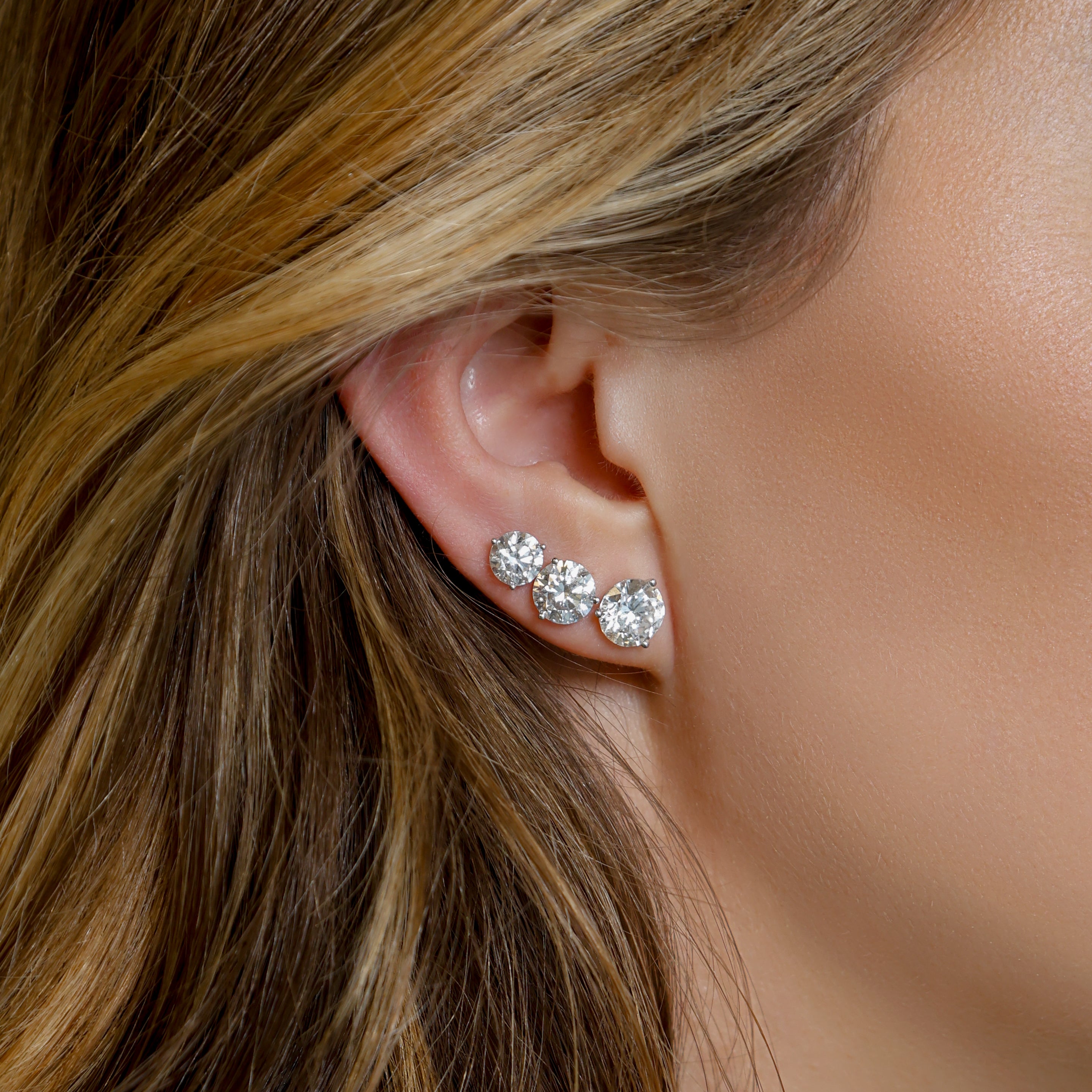 14K Lab Grown Diamond Stud Earrings