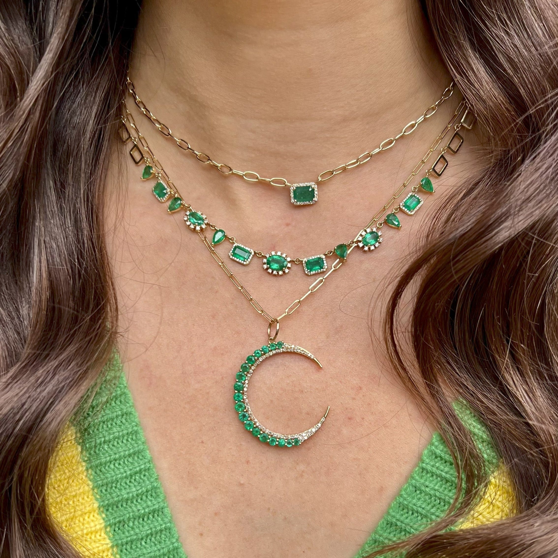 Emerald & Diamond Necklace