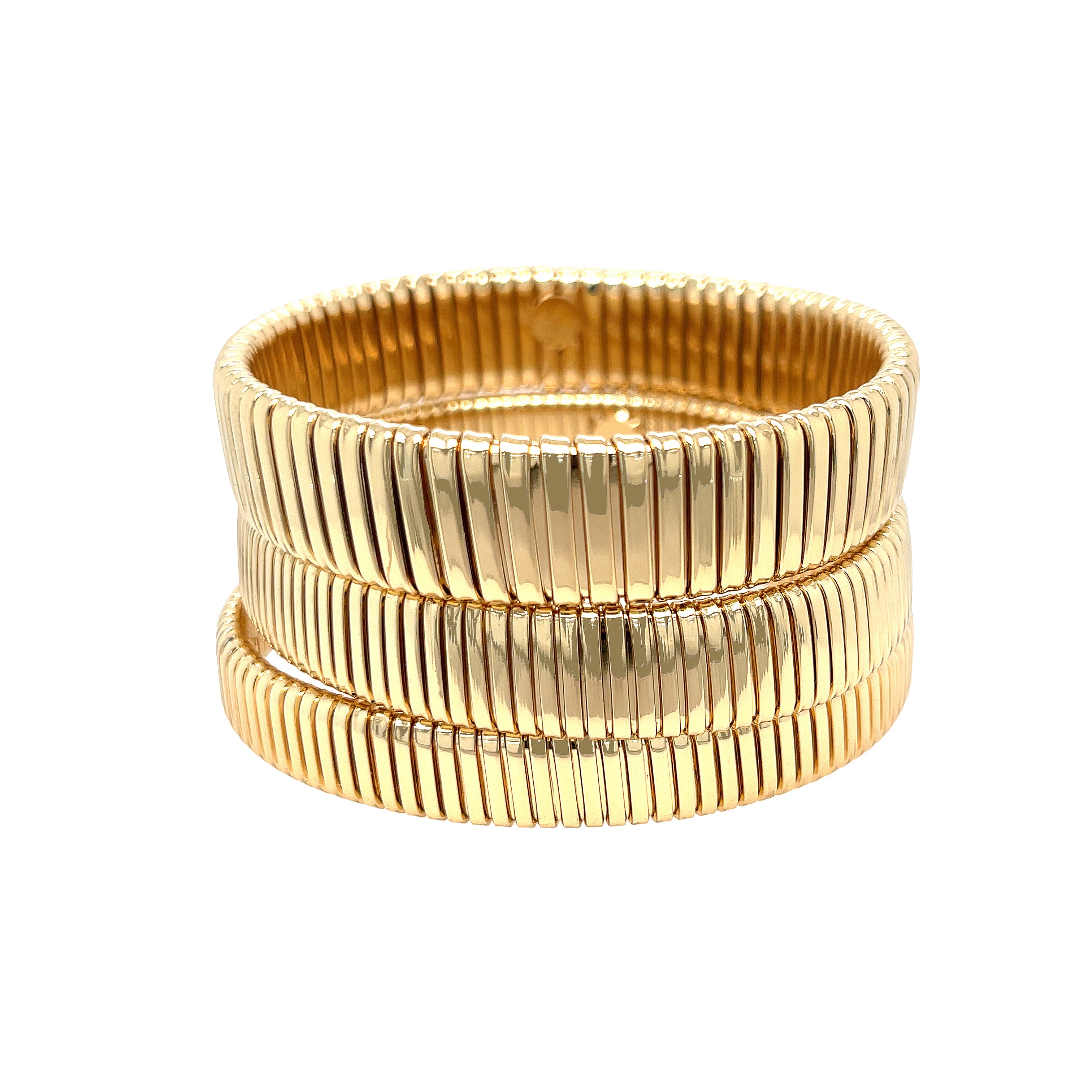 Flex Three Bracelet Set
Looking for a little extra flair for your daily outfits? Look no further than our Flex Bracelet Set! With its easy to stack design and versatile style, this set will have you looking effortlessly stylish in no time. Stack, mix, and match for endless fashion possibilities.
Yellow Gold Plated
Full Stack: 1.44" High
Small Bracelet: 0.38" Wide
Medium Bracelet: 0.48" Wide
Large Bracelet: 0.58" Wide