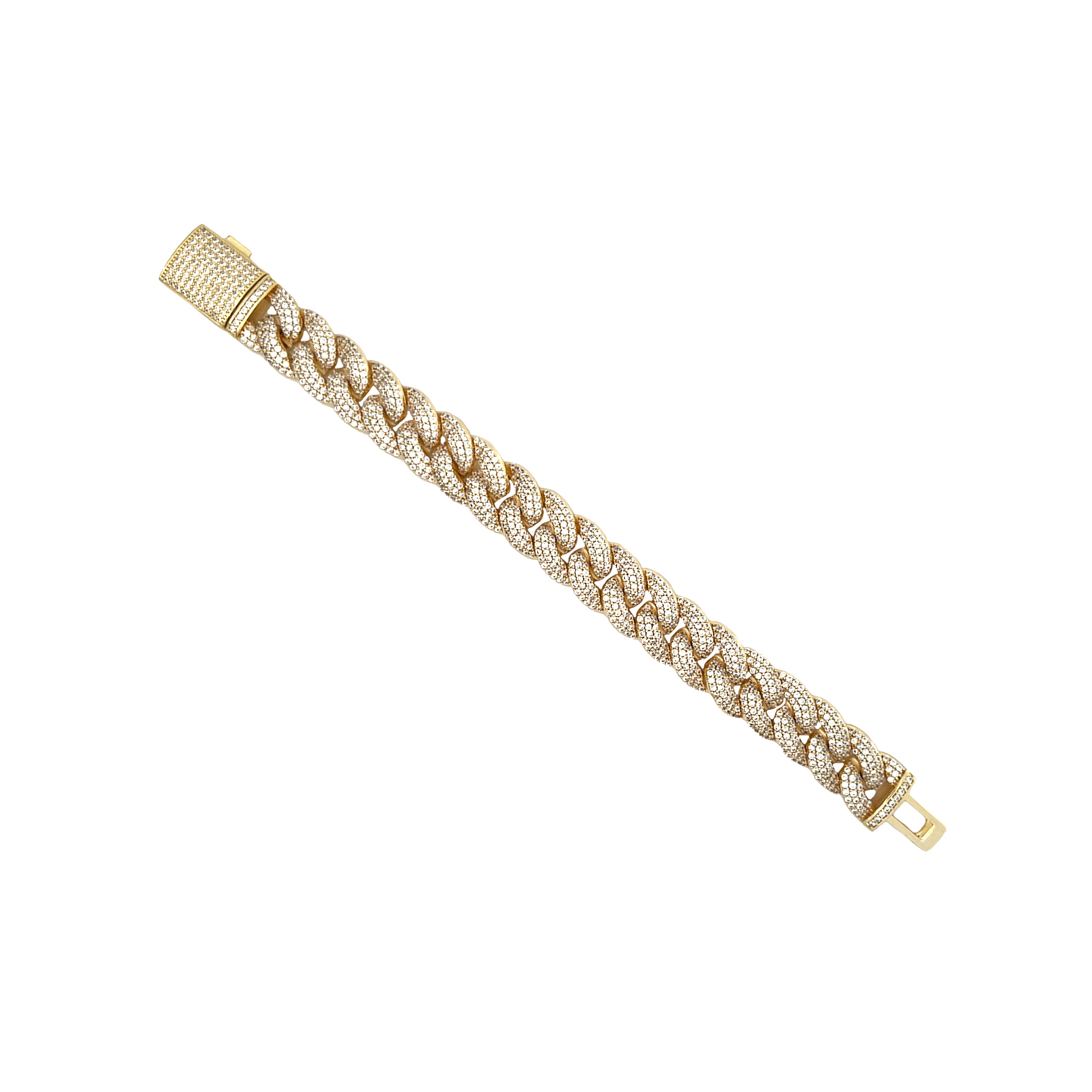 Pave CZ Cuban Link Chain Bracelet
Introducing our must-have Cuban Link Bracelet, a staple piece that adds a touch of versatile style to any outfit. With its classic sparkling cuban link design, this bracelet is a must-have for any collection. Perfect for any occasion, it's the stylish accessory that will elevate your look effortlessly.
Yellow Gold Plated
0.53" Wide
7" Length