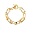 Oversized Oval Link Bracelet  Yellow Gold Plated Link: 1" Wide X 0.5" Long 8" Length