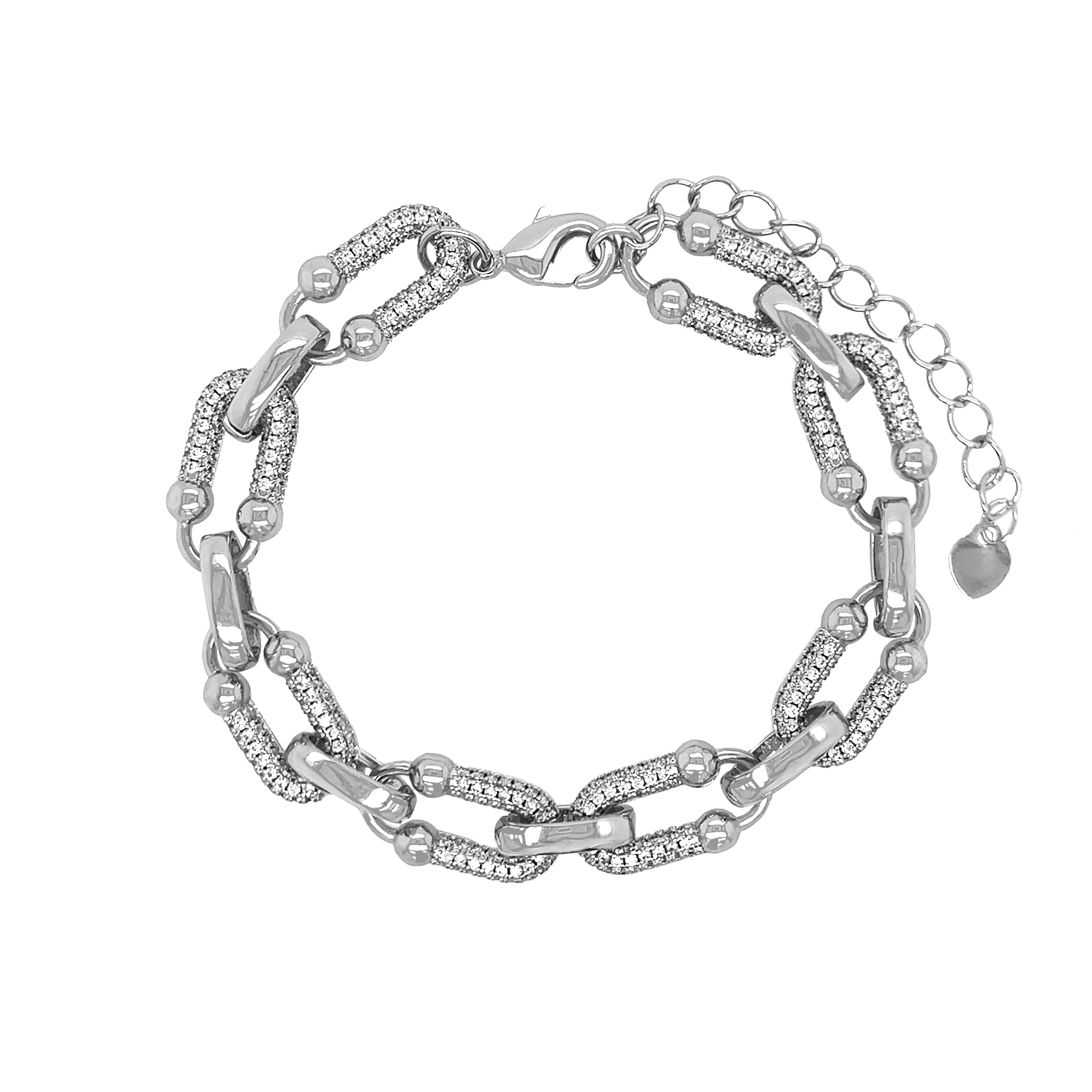 CZ Mixed Link Bracelet
White Gold Plated
CZ Links: 0.67" Long X 0.34" Wide
Oval Links: 0.43" Long X 0.28" Wide
7-9" Adjustable Length
While supplies last. All Deals Of The Day sales are FINAL SALE.
