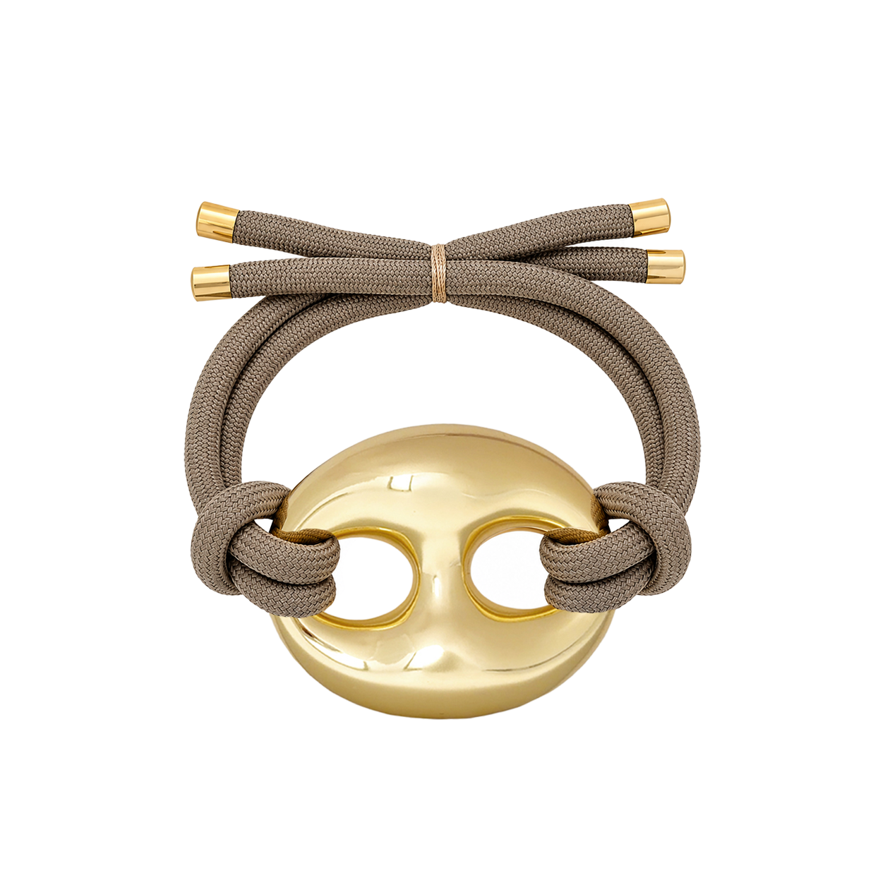 Adjustable Gold Mariner Link & Taupe Rope Bracelet
Sleek, simple, and made to stack. A bold yellow gold plated mariner link meets a neutral taupe rope cord, creating a modern bracelet that pairs effortlessly with your everyday jewelry collection. The adjustable closure offers a customized fit for all-day comfort. Perfect worn solo or layered into your favorite bracelet stack.
Yellow Gold Plated
Link: 2.25" Long X 2" Wide
Adjustable sliding closure