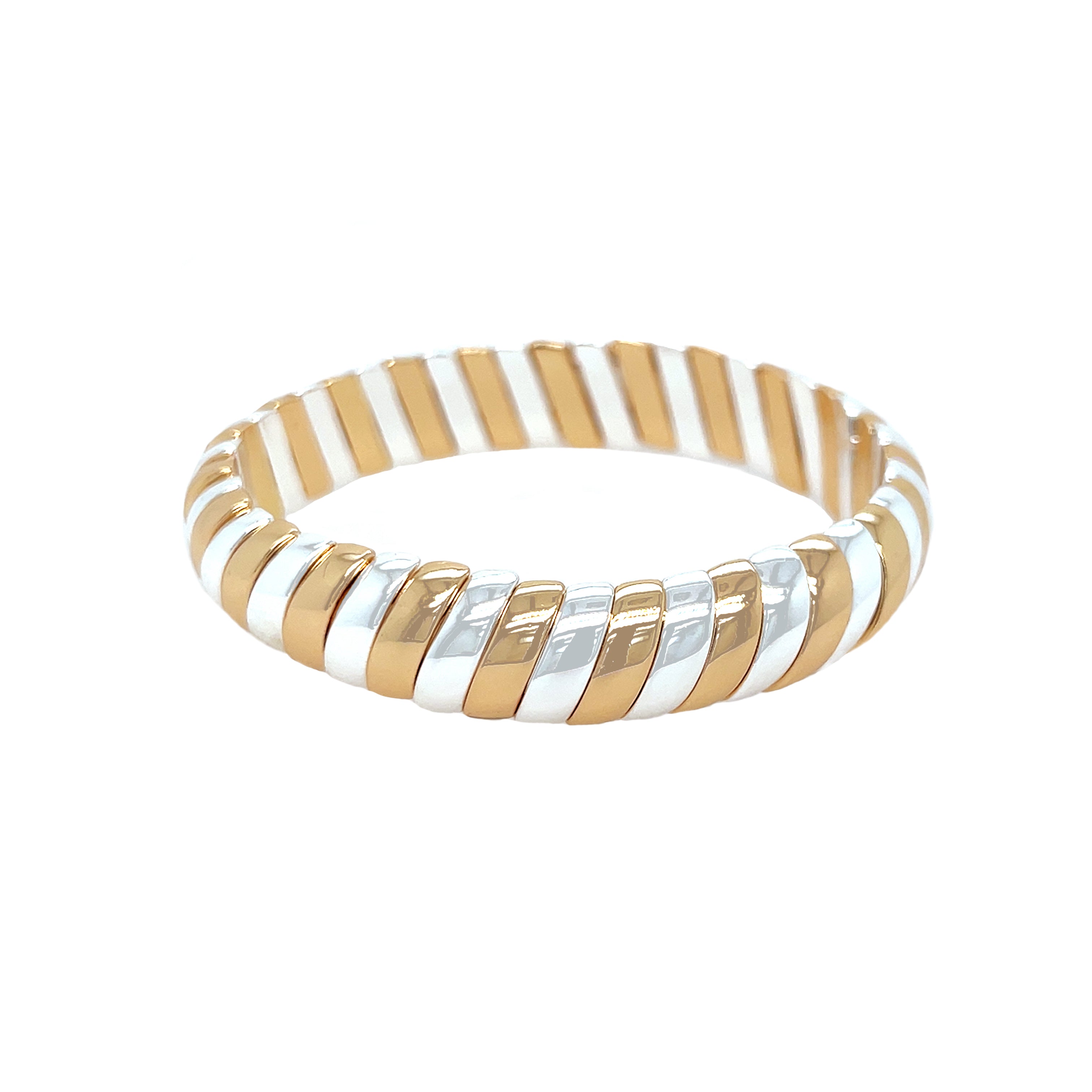Yellow & White Gold Coil Stretch Bracelet
Effortlessly elevate your style with our Coil Stretch Bracelet. This versatile piece is easy to style and adds a touch of chic to any outfit. Its unique stretch design ensures a comfortable fit, making it the perfect accessory for any occasion.
Yellow & White Gold Plated
0.40" Wide