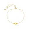 <p>CZ Evil Eye Bolo Bracelet</p> <ul> <li>Yellow Gold Plated Over Silver</li> <li>Evil Eye: 0.45" Long X 0.22" Wide</li> </ul> <p><meta charset="utf-8"><br></p> <style type="text/css"><!-- td {border: 1px solid #cccccc;}br {mso-data-placement:same-cell;} --></style> <p><span style="color: #ff2a00;">While supplies last. All Deals Of The Day sales are FINAL SALE.</span></p>
