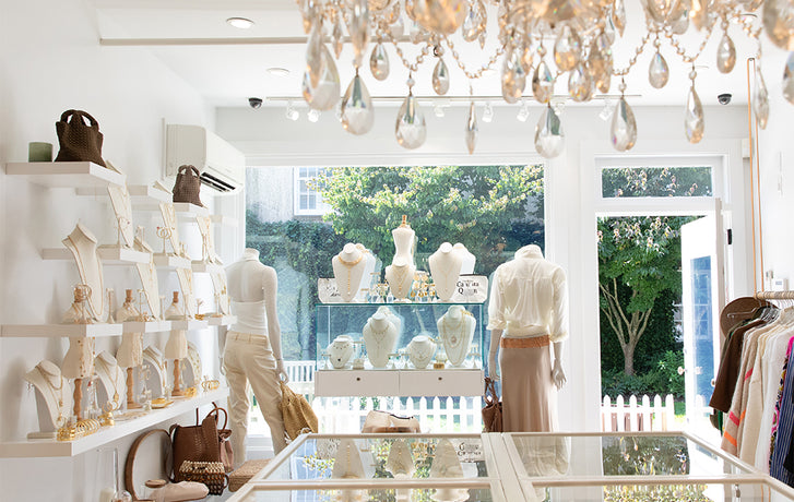 Inside the store of Jennifer Miller Jewelry.