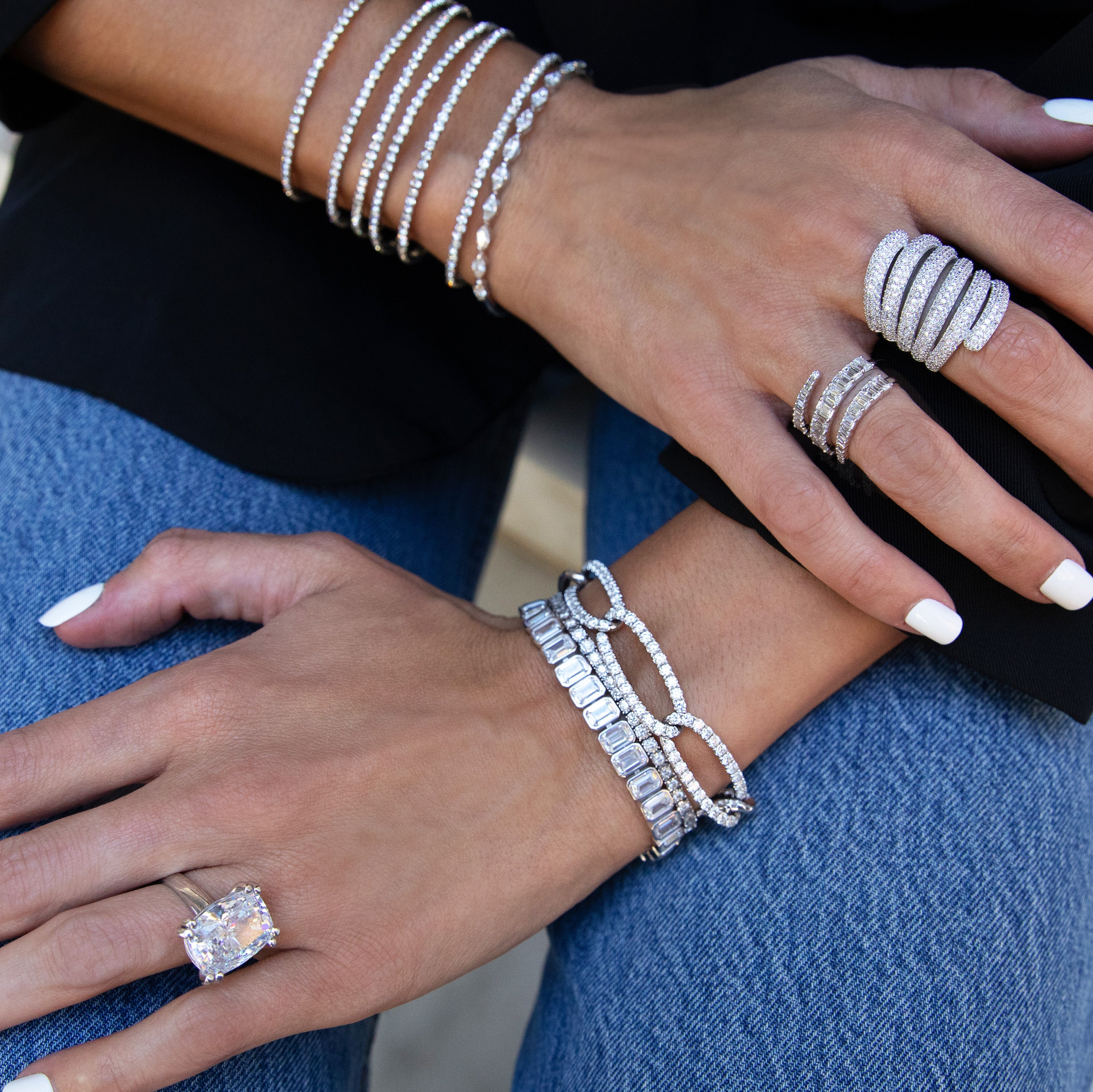 Diamond Tennis Bracelet
Indulge in the timeless elegance of our Diamond Tennis Bracelet. Crafted with sparkling diamonds, this versatile piece is the perfect staple for any outfit. Elevate your style with this luxurious addition to your jewelry collection.
14K White Gold
2 Carat Diamond Weight
7" Length