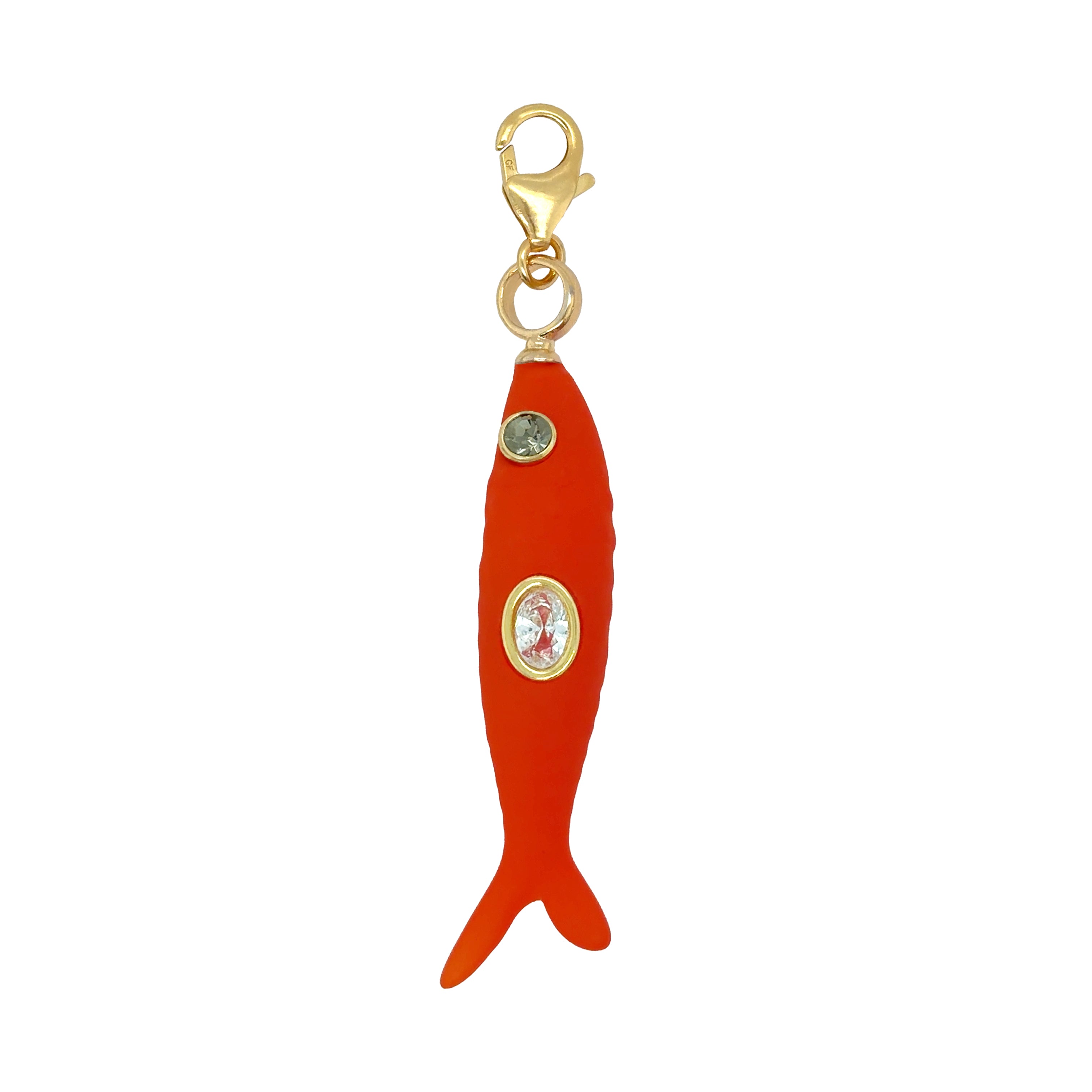 Coral Sardine Fish Charm