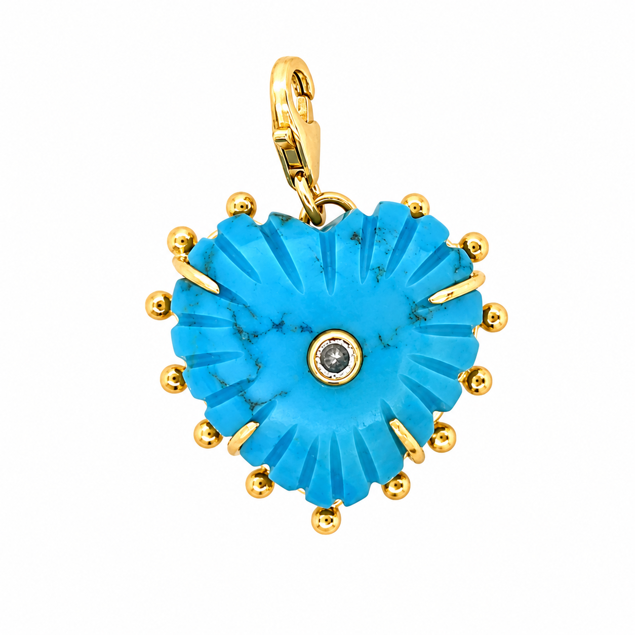 Tuqruoise Heart Charm