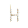 Letter H 14K Yellow Gold Diamond Letter Charm 14K Yellow Gold Diamond Carat Weight depends on the letter Each Diamond: 2MM Approximately 0.64" High X 0.50" Wide 0.25" X 0.18" Charm Bail