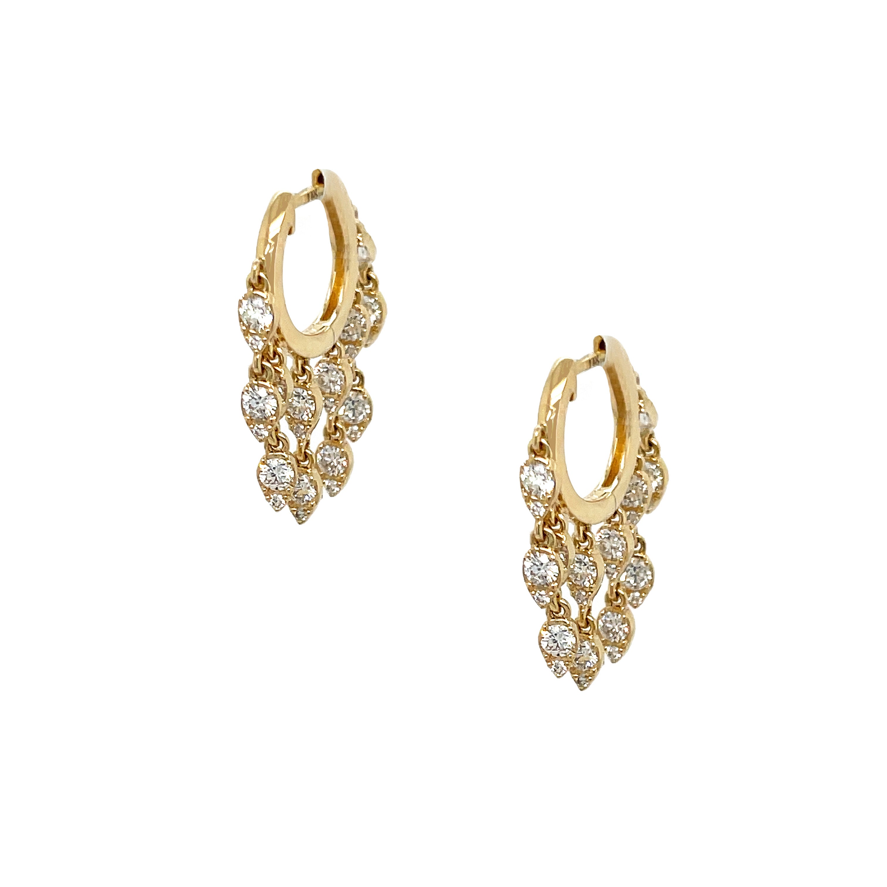 Diamond Dangle Huggie Pierced Earrings
Add a touch of elegance to your look with our Diamond Dangle Huggie Earrings. Crafted with exquisite diamonds, these huggie earrings feature a sophisticated dangle design that adds a subtle touch of luxury to any outfit. 
14K Yellow Gold
1.11 Diamond Carat Weight
0.90" Long X 0.10" Wide