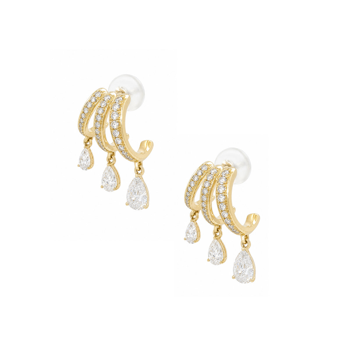 Lab Grown Diamond Three Tear Dangle Earrings
14K Yellow & Oxidized Gold
3.16 Diamond Carat Weight
1.02" Long X 0.62" Wide
Color FG
VS Clarity
