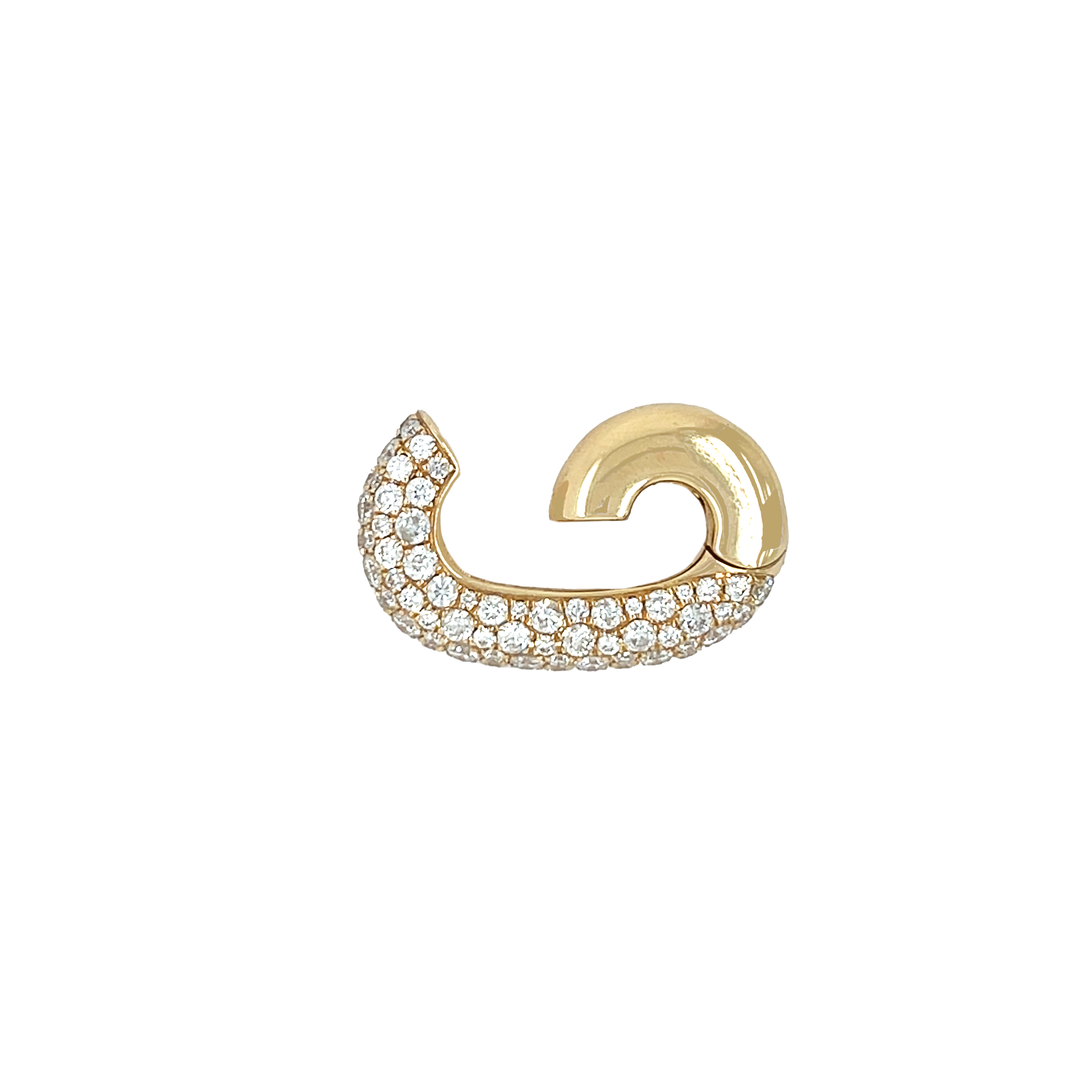Pave Diamond Ear Cuff
This Diamond Ear Cuff features a unique design accentuated by sparkling diamonds, offering a distinctive and elegant look without the need for piercings.
14K Yellow Gold
1" Long X 0.23" Wide
2.67 Diamond Carat Weight