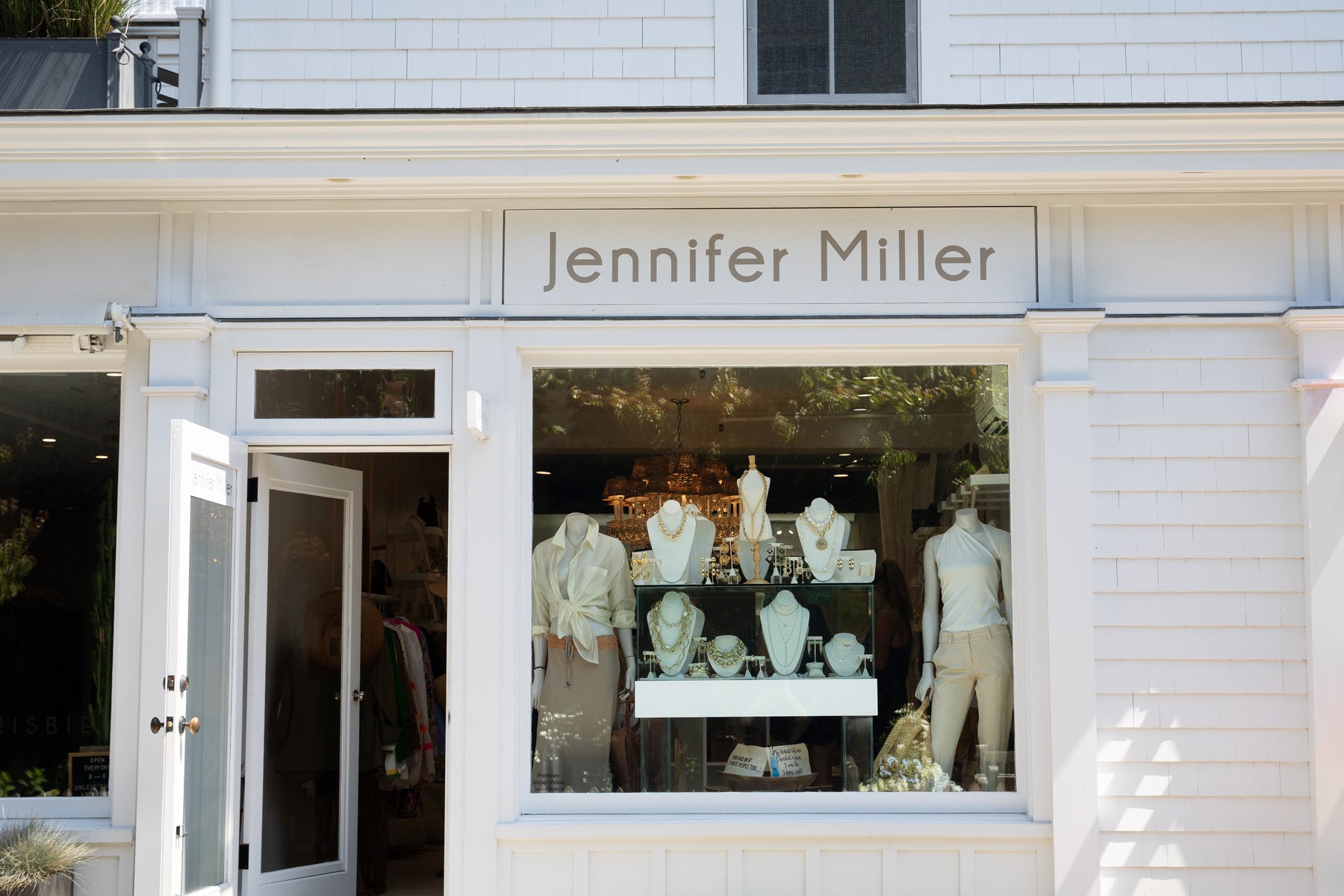 Outside the Jennifer Miller Jewelry store in East Hampton.