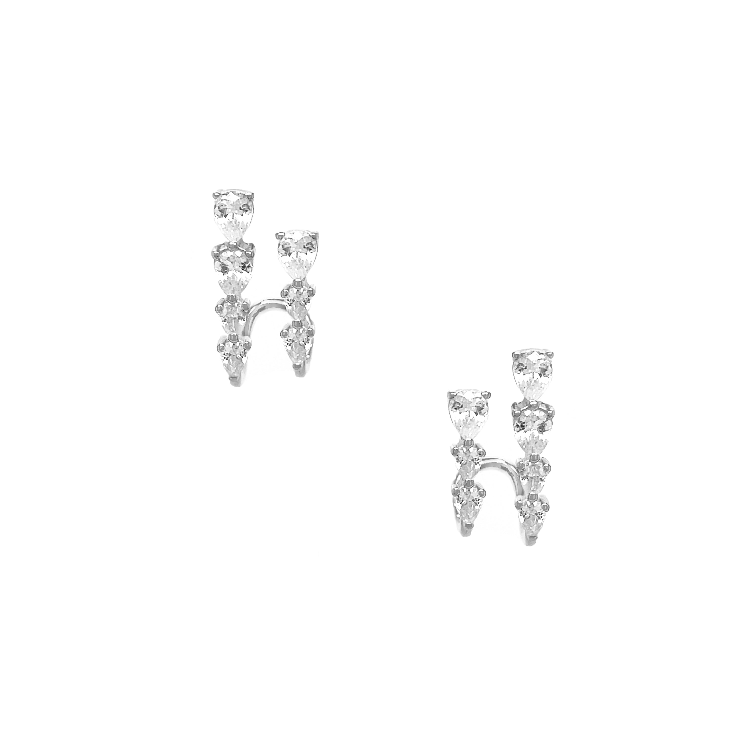 Double Row Teardrop Stud Earrings
White Gold Plated Over Silver
0.70" Long X 0.32" Wide
While supplies last. All Deals Of The Day sales are FINAL SALE.