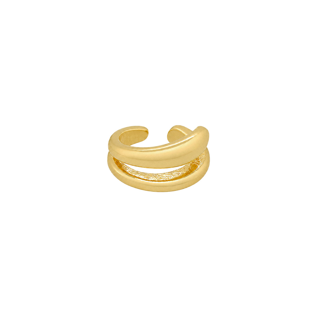Plain Double Cuff Earring
Sleek, bold, and easy to wear. This polished yellow gold plated cuff creates the look of layered jewelry with a single piece. A chic, minimalist piece that delivers maximum impact with effortless sophistication.
Yellow Gold Plated
0.62" Wide