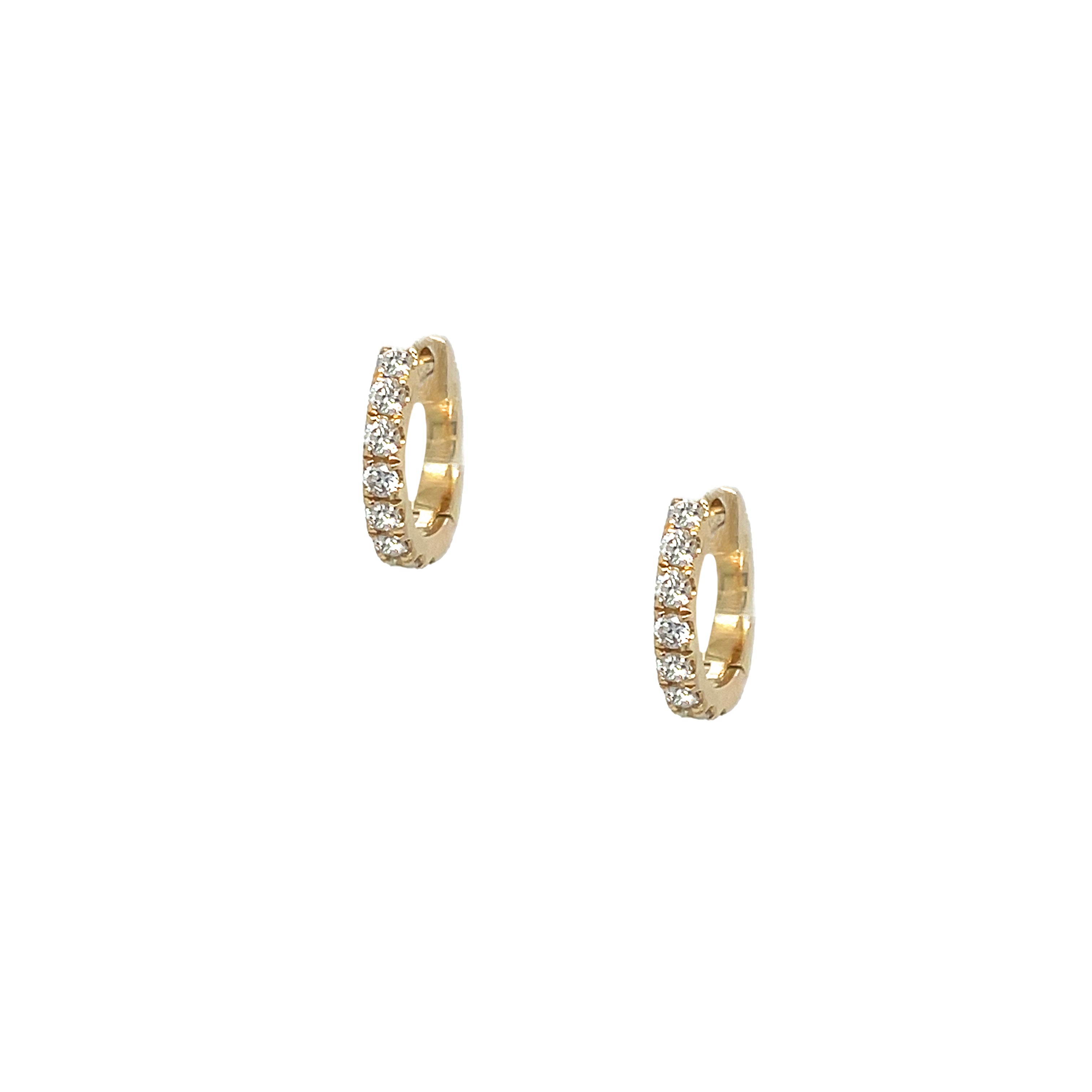 Pave Diamond Huggie Pierced Earrings
14K Yellow Gold
0.30 Diamond Carat Weight