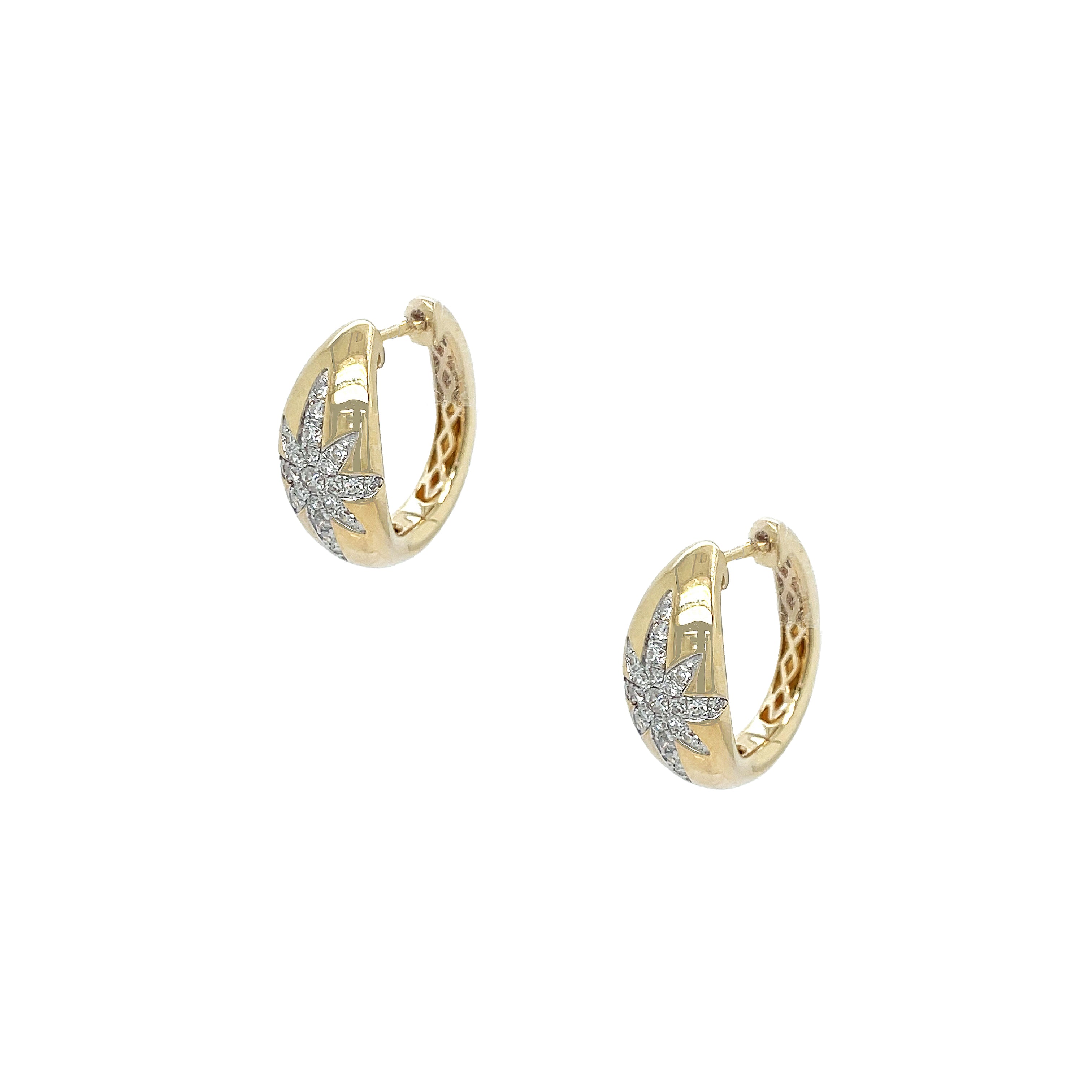 Diamond Starburst Small Hoop Earrings
Introducing our Diamond Starburst Earrings - a perfect balance of elegance and simplicity. Made with delicate diamonds, these earrings add a touch of sparkle to any look. Minimal yet eye-catching, they are a versatile addition to your jewelry collection.
14K Yellow Gold
0.40 Diamond Carat Weight
0.30" Long X 0.70" Wide