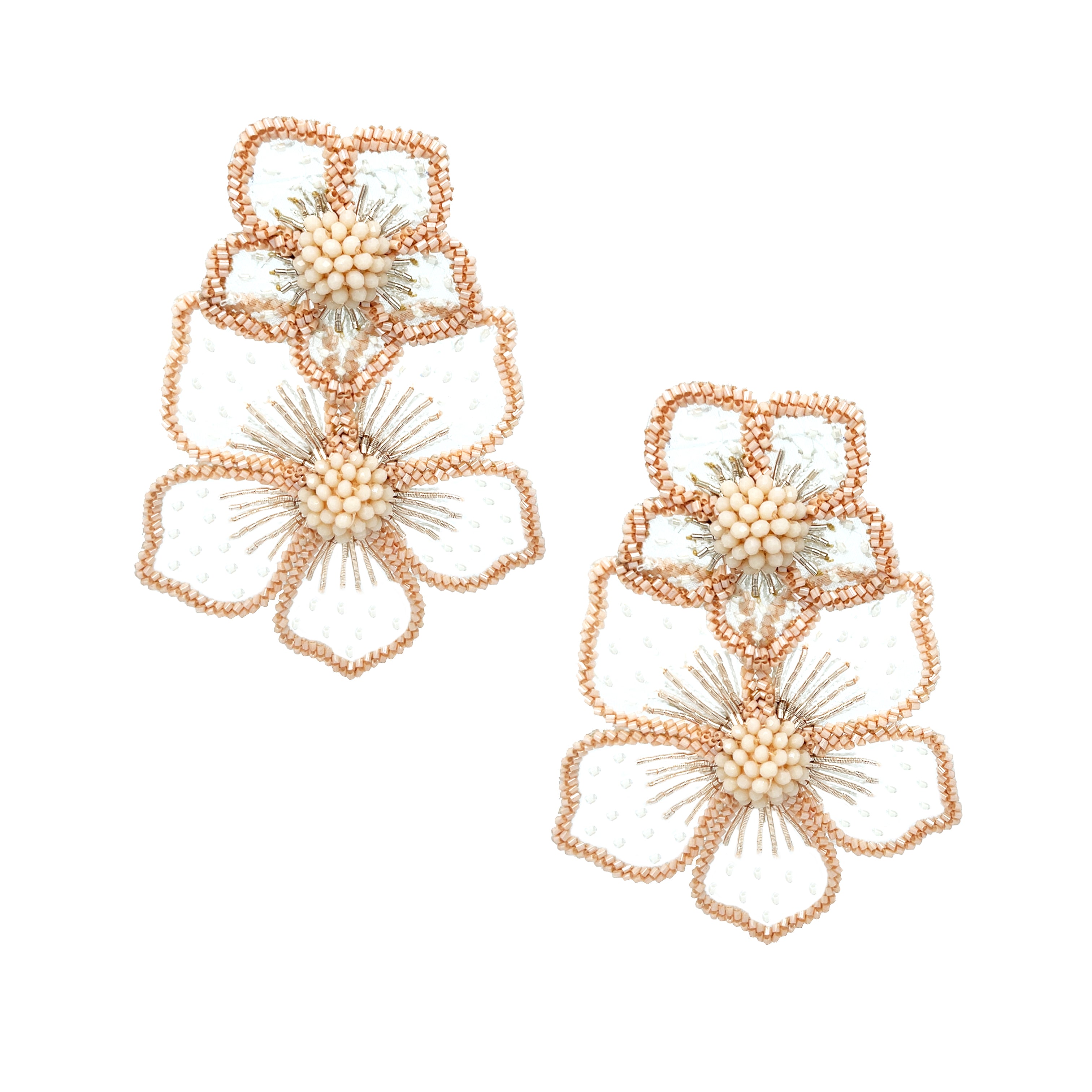 Blush Double Peony Flower Pierced Earrings
Elevate any outfit with these Blush Flower Earrings. Make a statement with their unique floral design and add a touch of whimsy to your look. Perfect for any occasion!
3.90" Long X 2.68" Wide