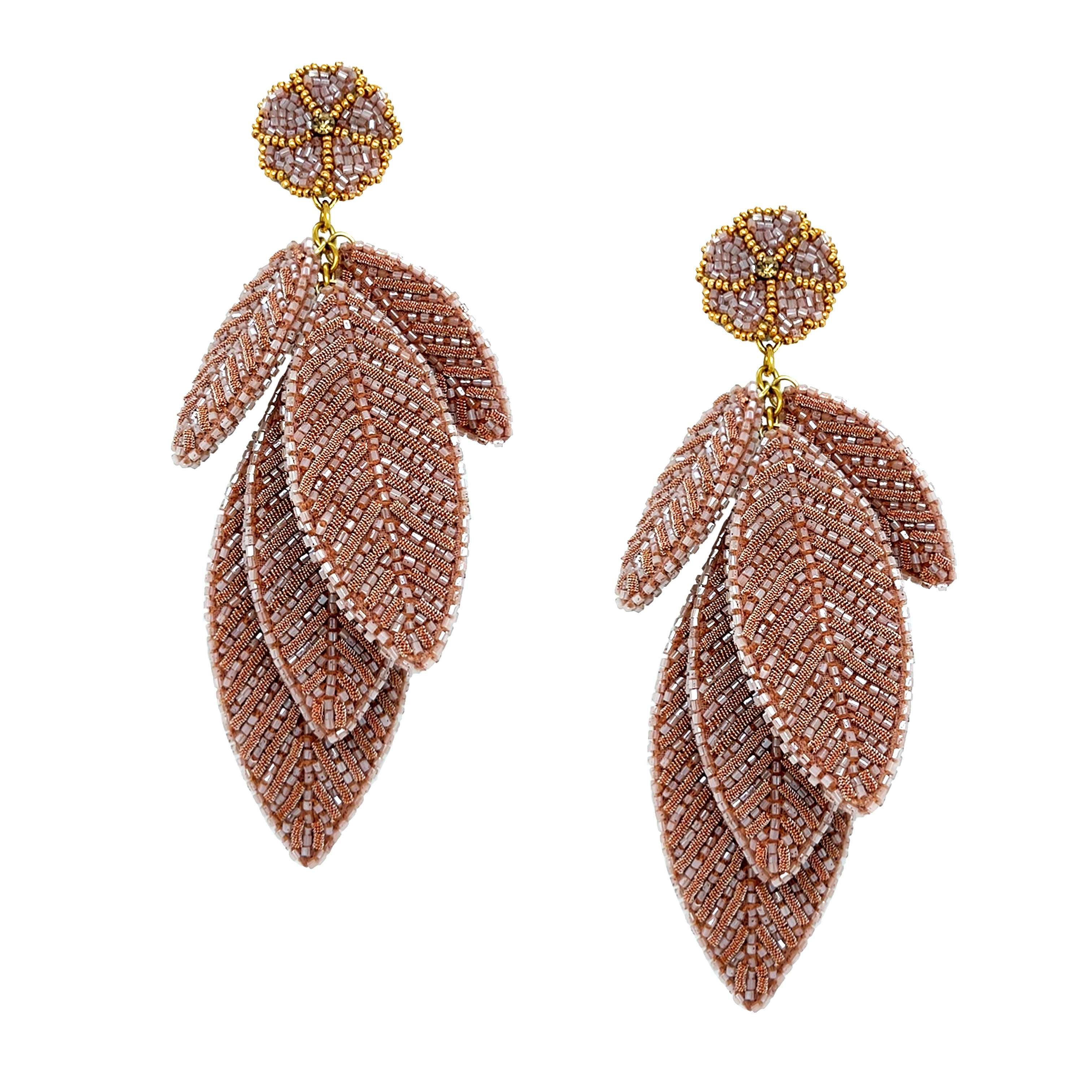 Blush Leaf Earrings
