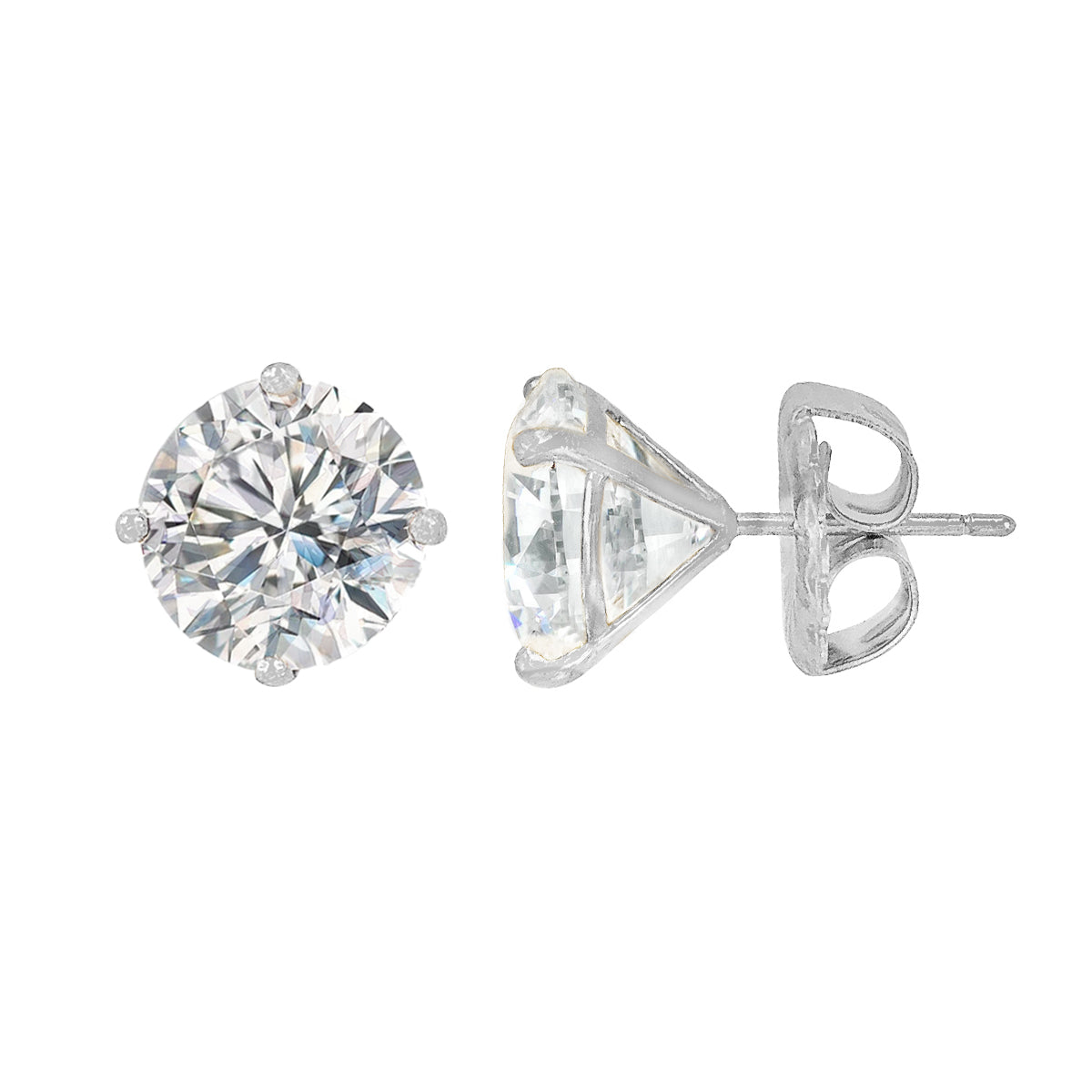 Faux Diamond Stud Pierced Earrings
These earrings are available in different carat options and come in 14K yellow or white gold, providing you with a range of options to choose from. These stud earrings are perfect for everyday wear or special occasions, making them a versatile and great addition to your jewelry collection. 
14K Yellow Gold & White Gold Options
Four-prong Martini Setting
Carat Weight references single stud