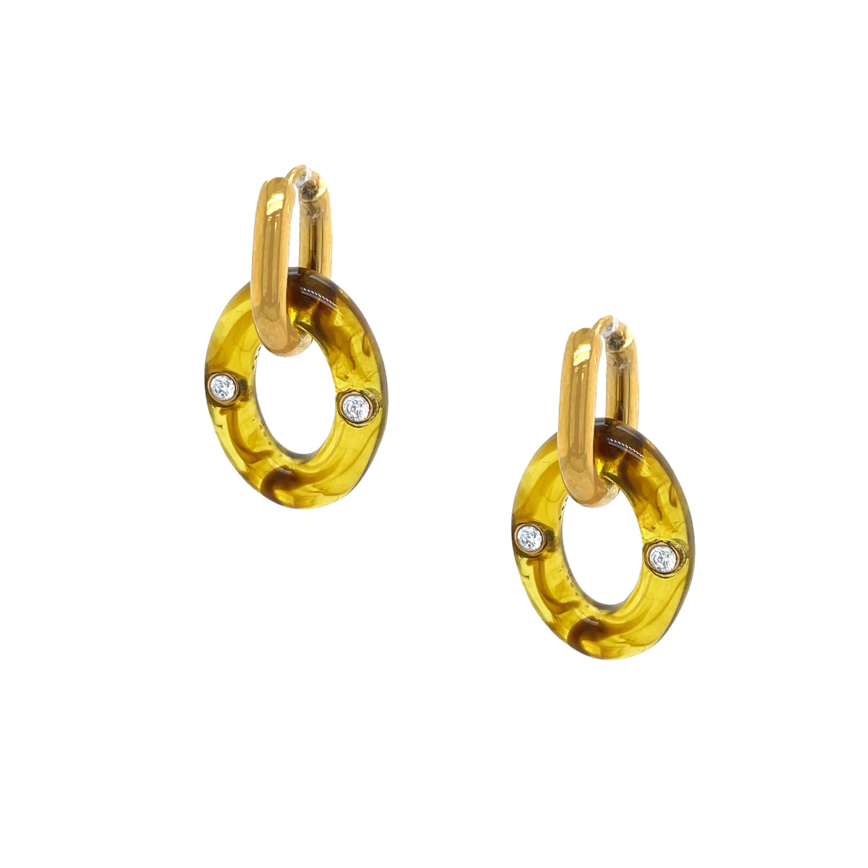 CZ Tortoise Resin Double Hoop Huggie Pierced Earrings
Yellow Gold Plated
1.16" Long X 0.66" Wide
While supplies last. All Deals Of The Day sales are FINAL SALE.