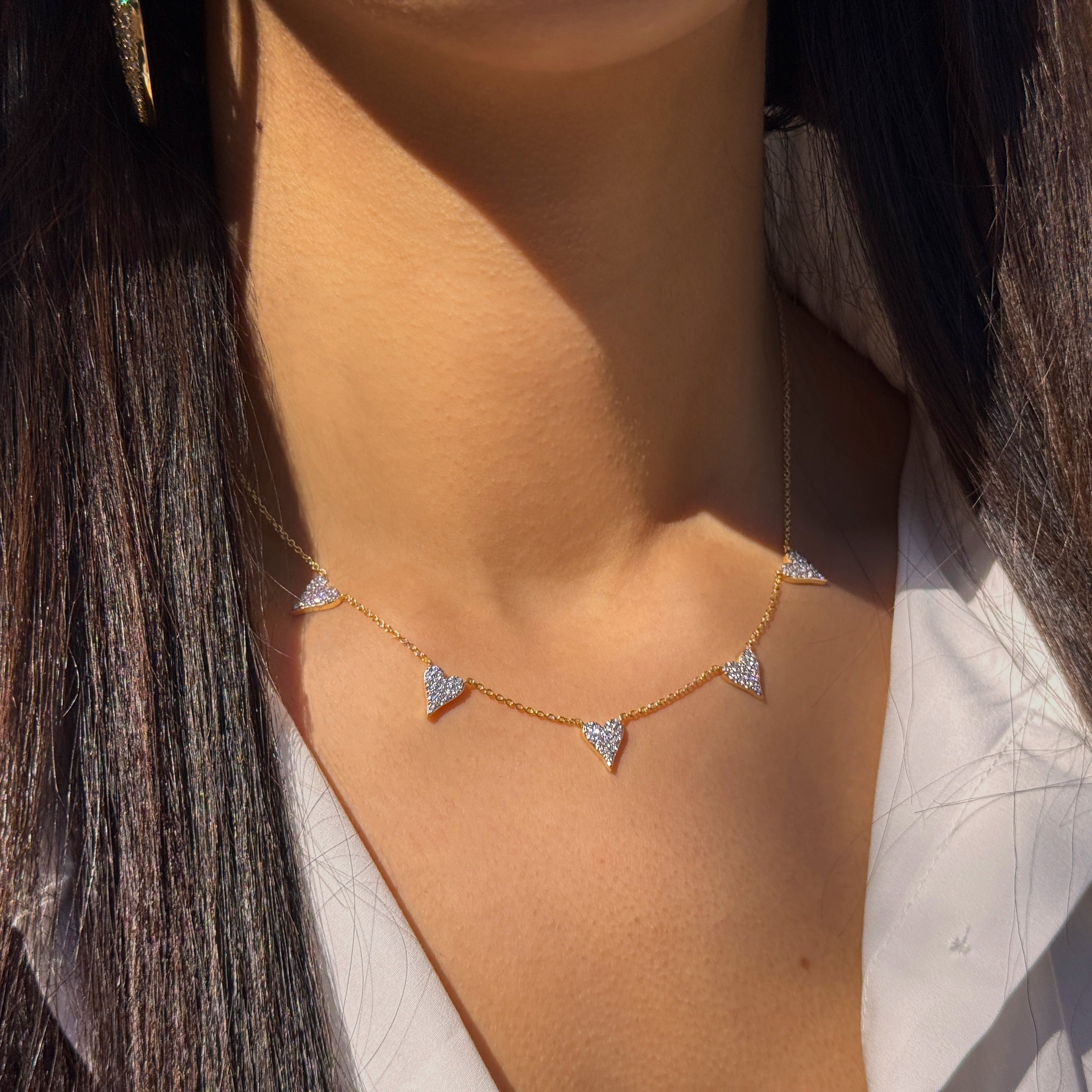 5 Heart Necklace - FREE GIFT View 2