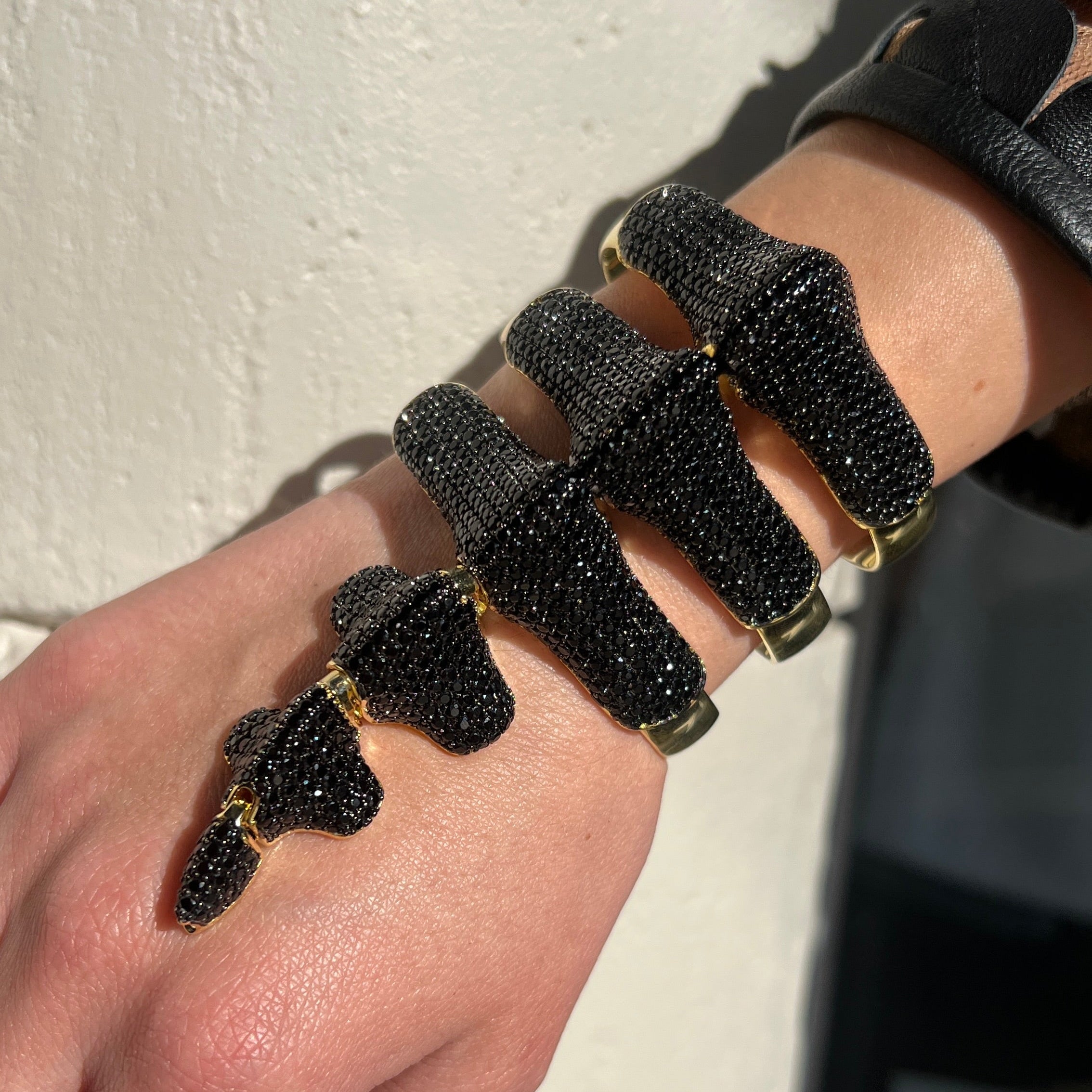 Black Dino Cuff Bracelet