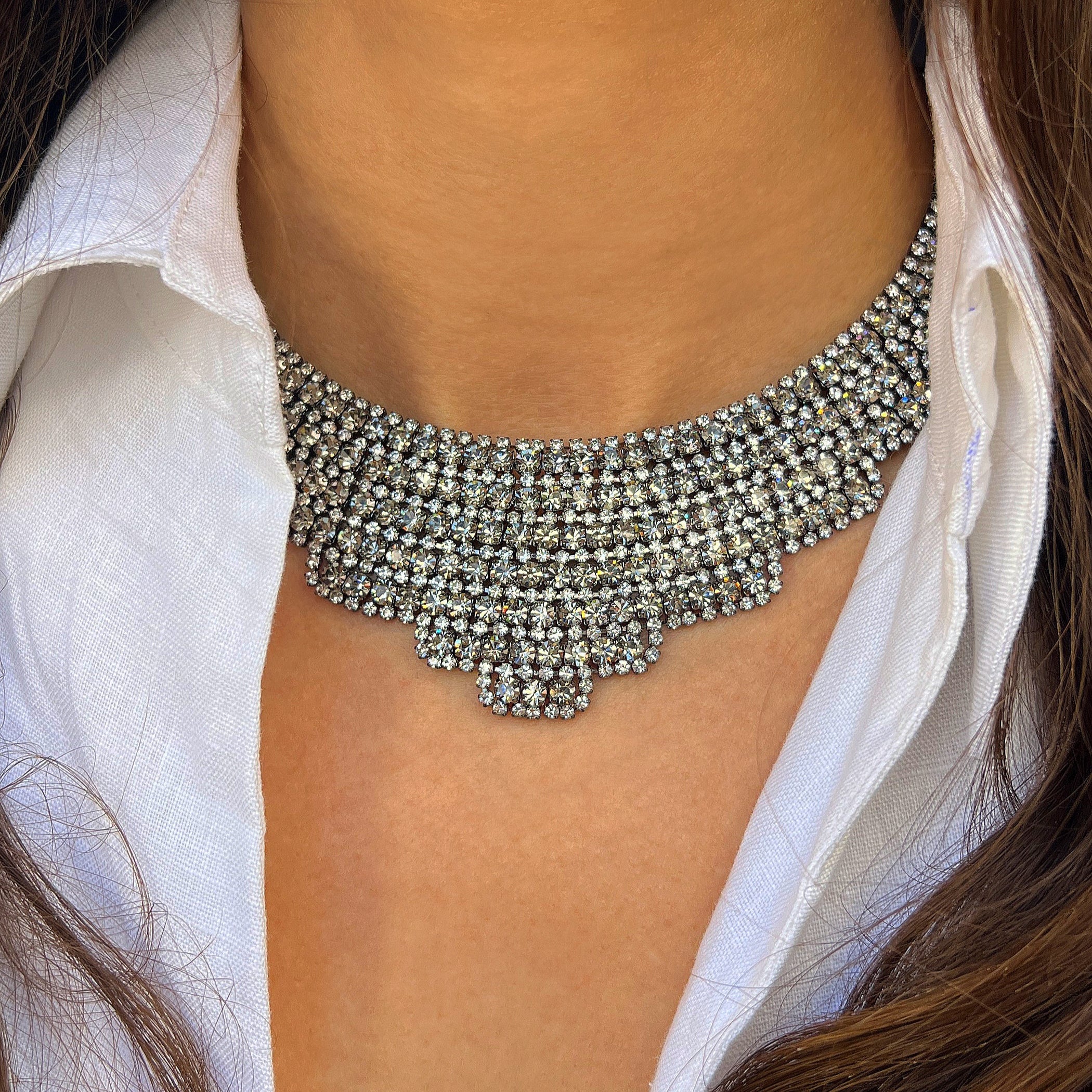 Oxidized Choker Necklace