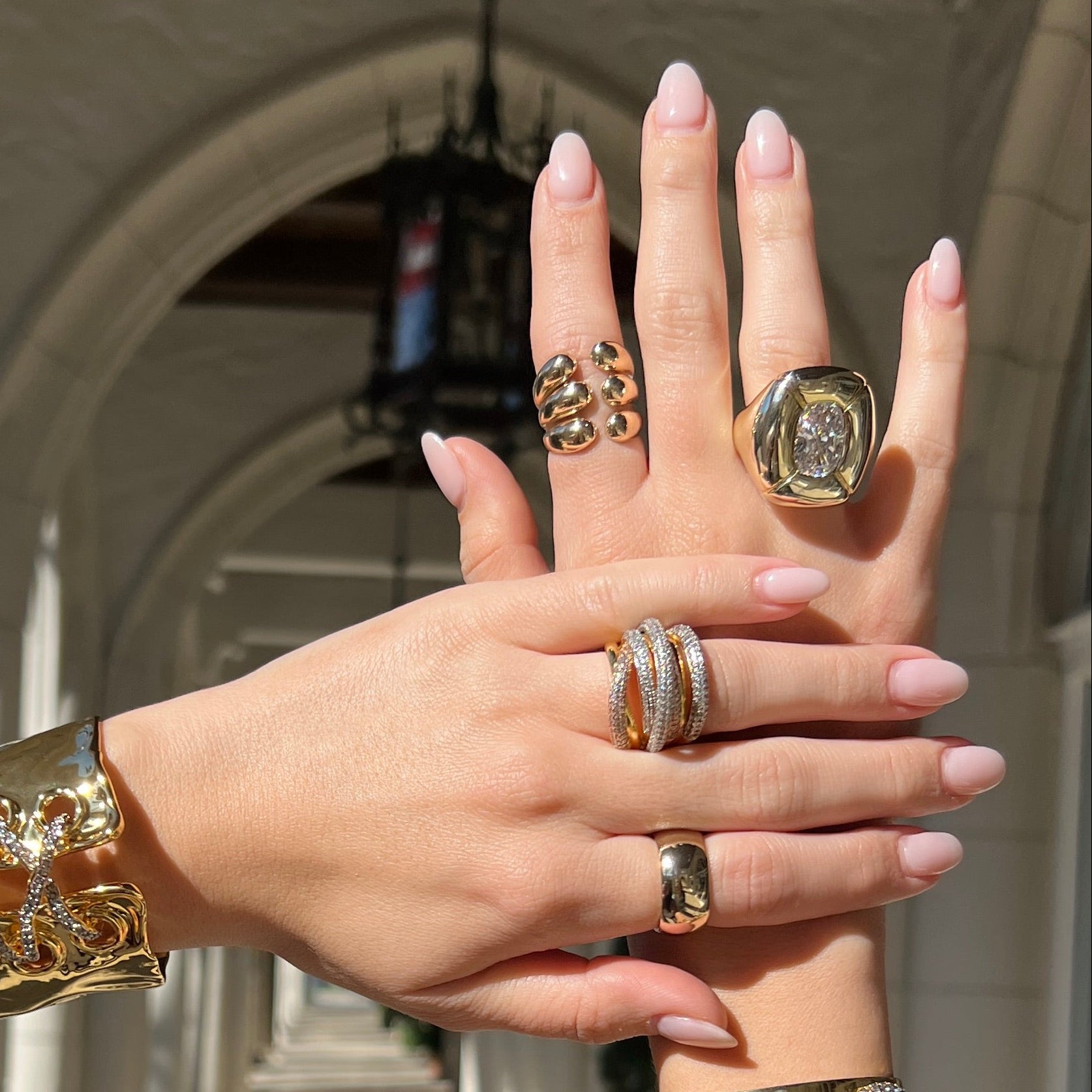 Open Triple Band Ring