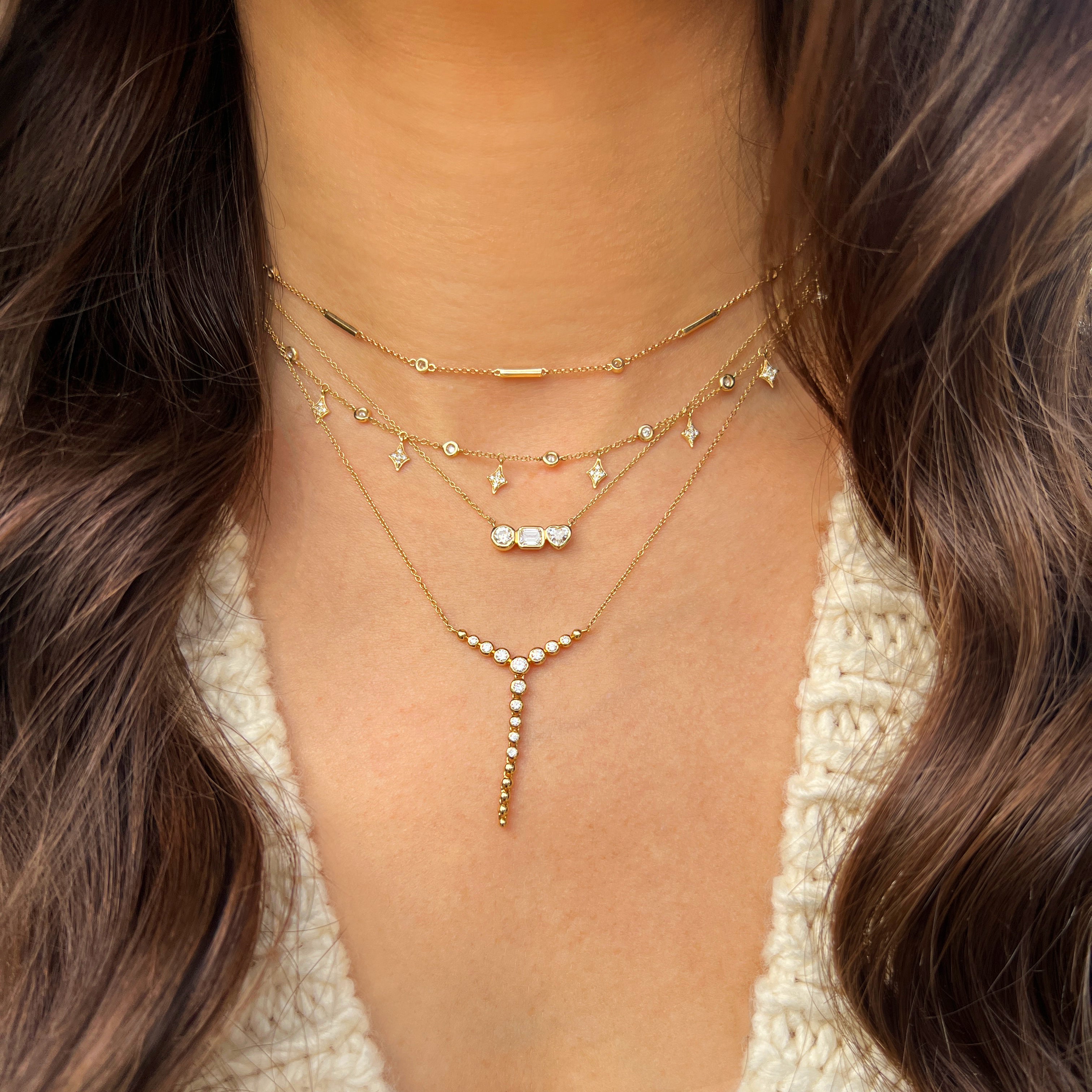 Diamond Y Necklace