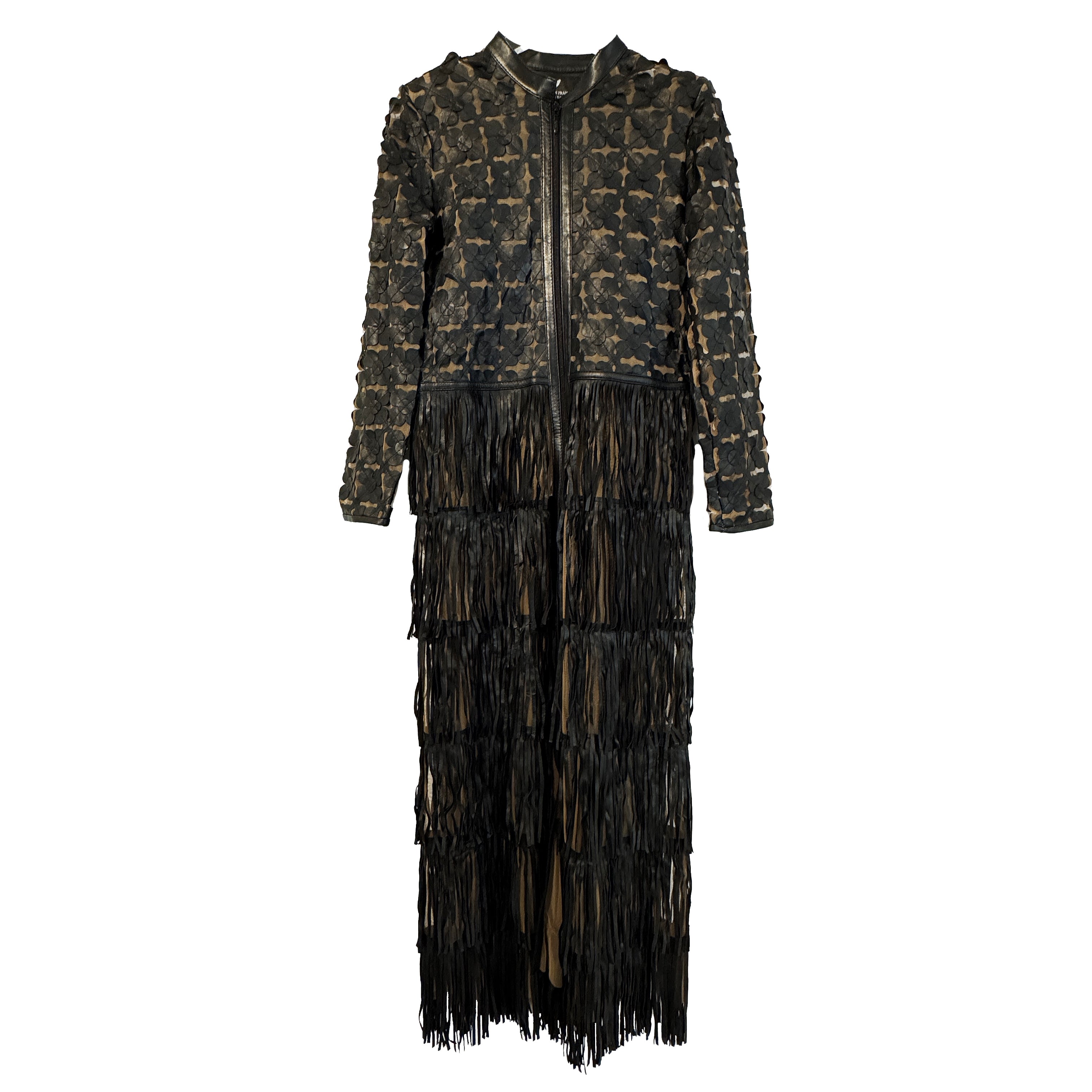 Black Fringe Leather Jacket