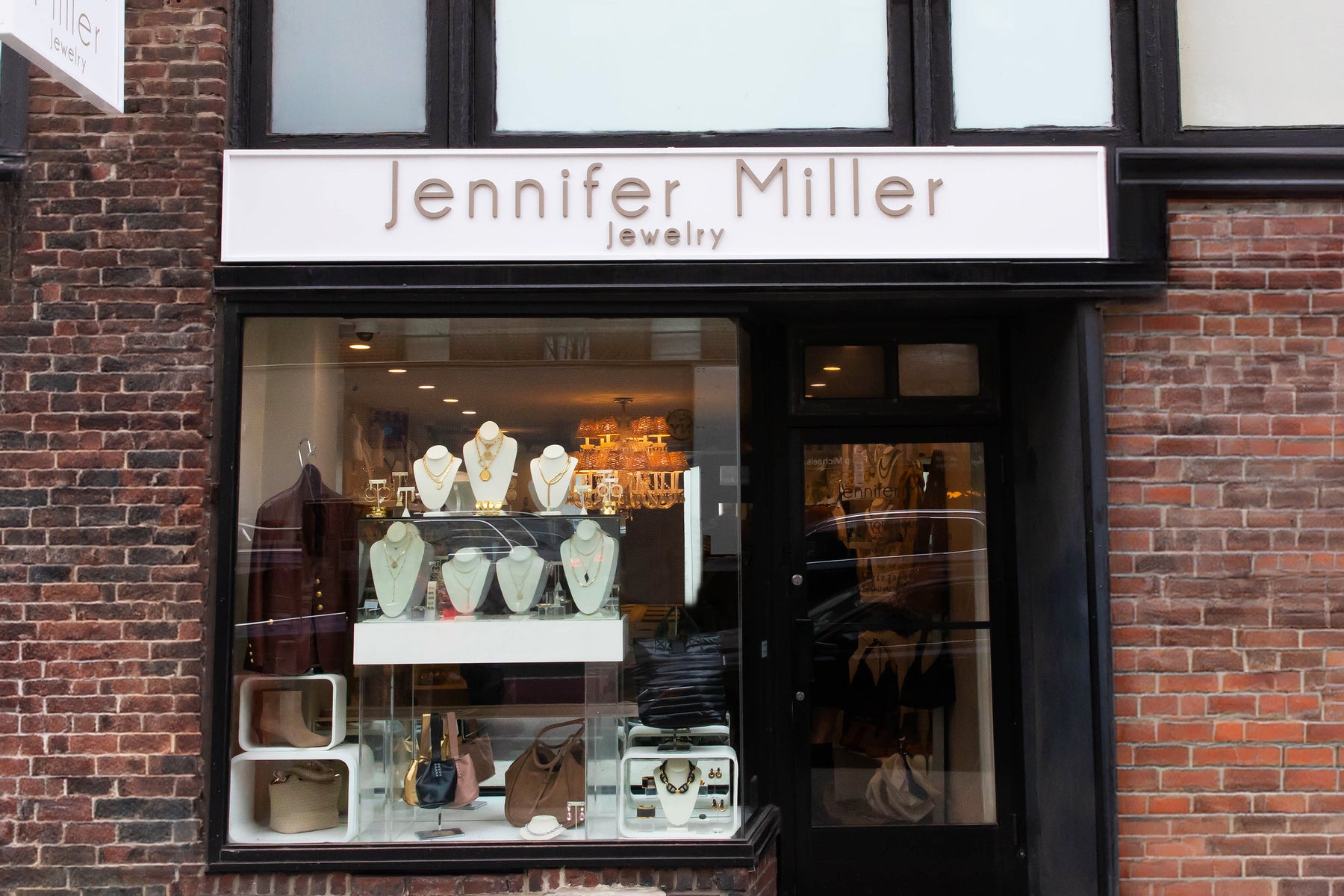 Outside the Jennifer Miller Jewelry store in NYC.
