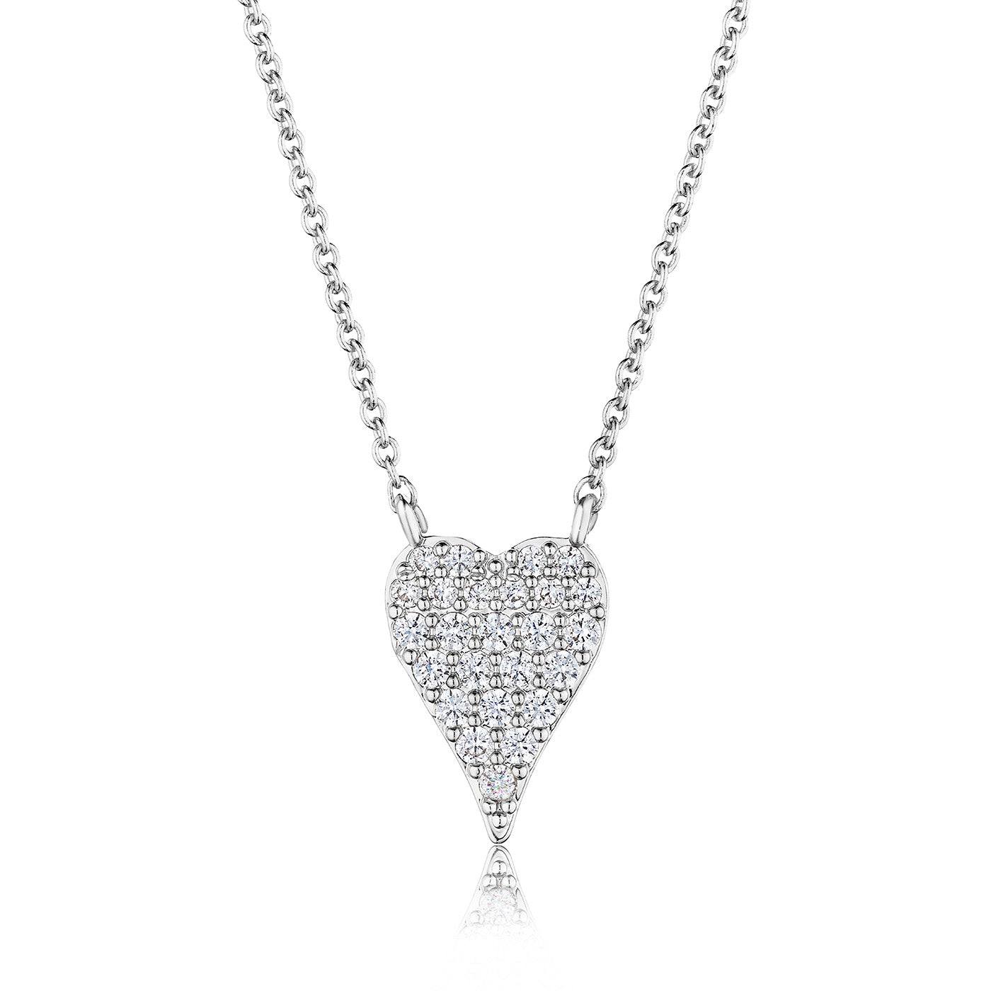 Mini Pave Heart Necklace