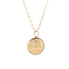 Diamond " I heart you to the moon and back" Disc On Paperclip Chain Necklace  14K Yellow Gold 0.26 Diamond Carat Weight Disc: 0.85" Diameter Chain: 18" Long  
