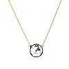 Topaz Chain Necklace  14K Yellow Gold/ Oxidized Plating Over Silver Topaz: 12MM
