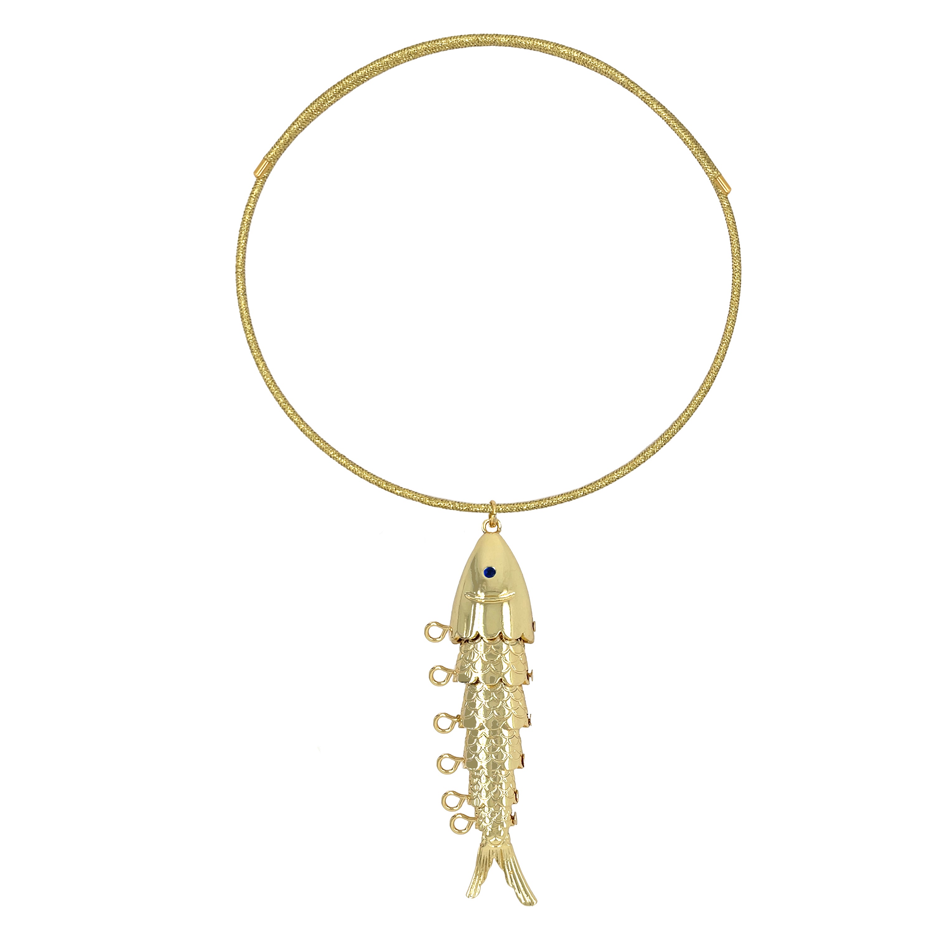 Fish Charm Magnetic Choker Necklace View 3