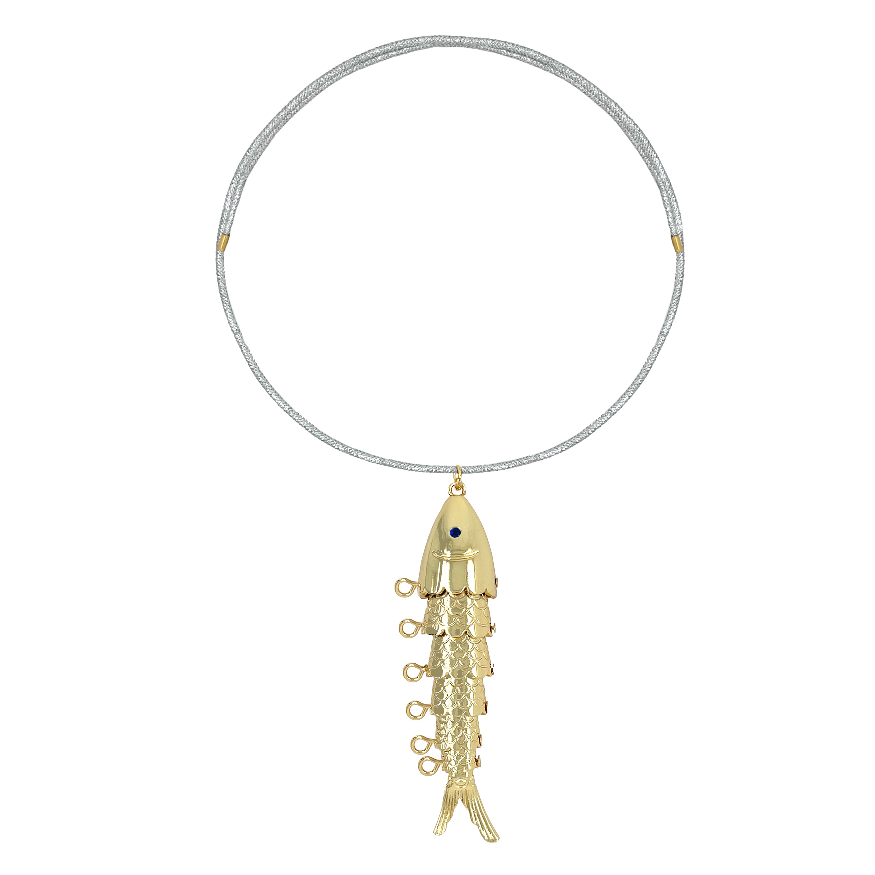 Jumbo Fish Charm Magnetic Choker Necklace
A bold yet refined choker designed to stand out. Featuring a sleek cord choker with a removable fish charm, this piece adds a statement finish to any look. The magnetic cord material allows for easy, adjustable wear, making it effortless to style. Available in black, brown, rose, and gold cord options, this choker can be worn alone, styled as a bracelet, or layered for a modern, elevated feel.
Yellow Gold Plated
Adjustable Magnetic Cord: 3.25" Long X 0.88" Wide