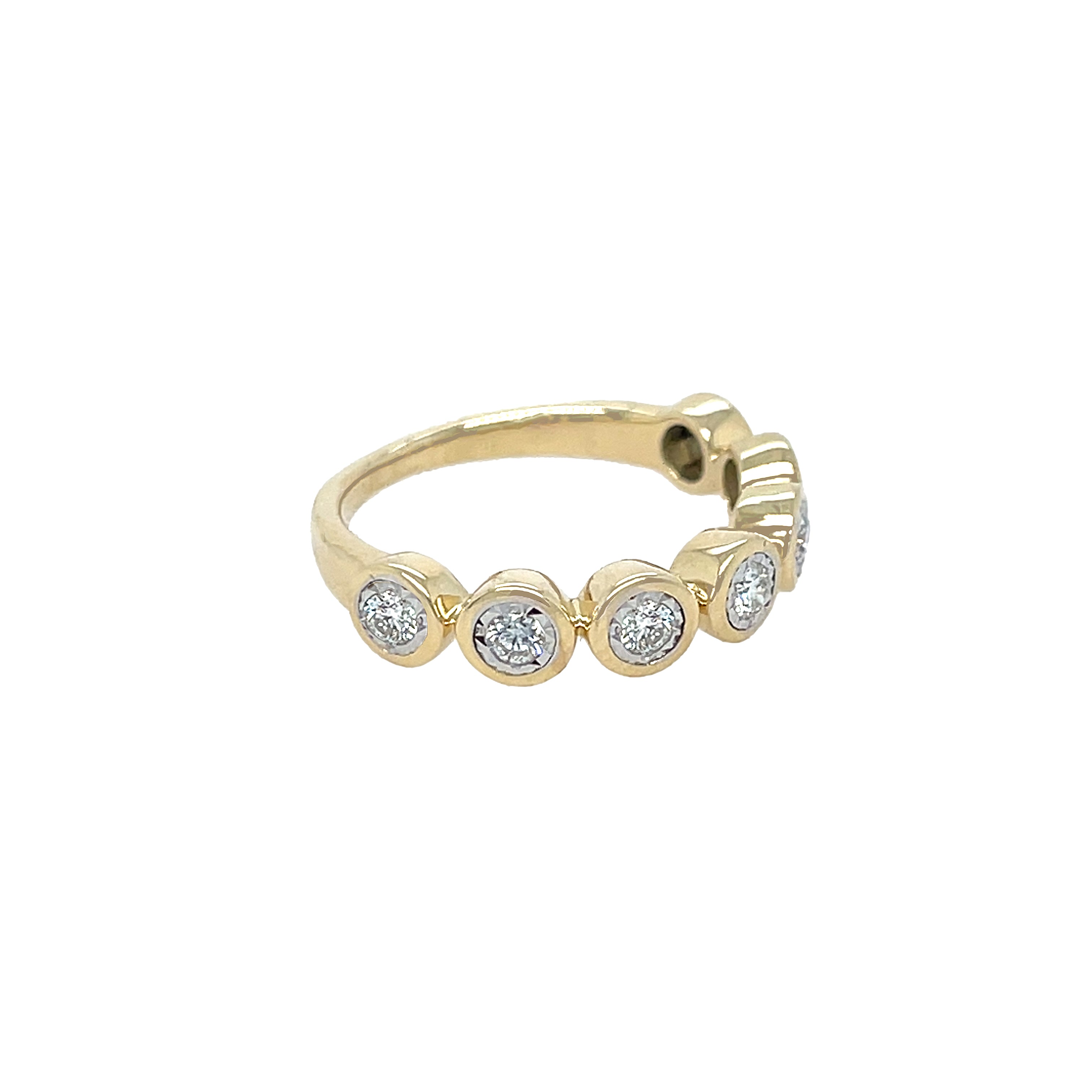 Diamond Bezel Band Ring
14K Yellow Gold
0.33 Diamond Carat Weight
0.18" Wide
Additional sizes are available as special orders. Please contact our boutiques.
