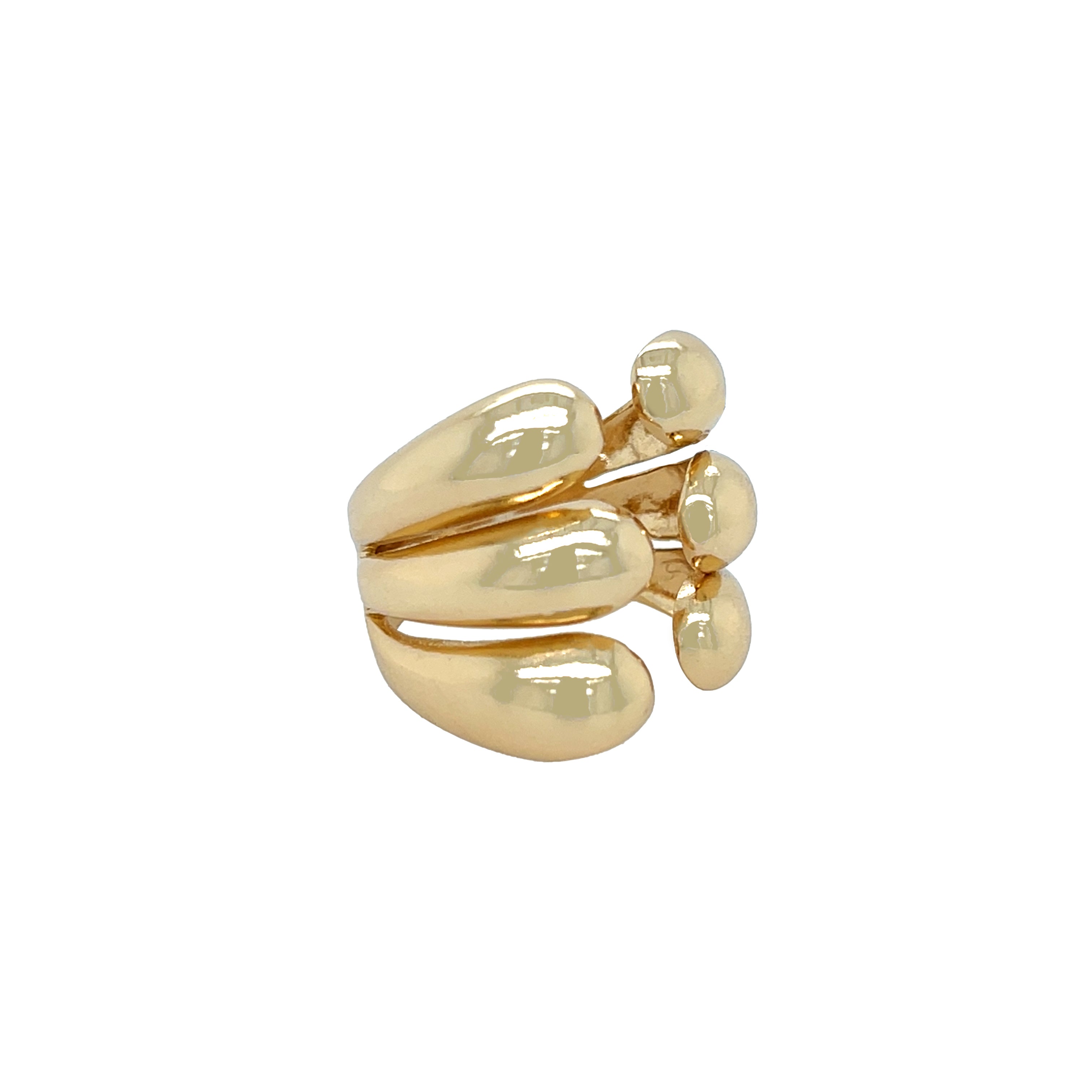 Adjustable Open Triple Band Ring
Elevate your style with this sophisticated Open Triple Band Ring, designed to make a bold yet elegant statement. Its chunky, unique structure offers versatile wearability, seamlessly complementing both casual and formal looks.
Yellow Gold Plated
0.77" Wide