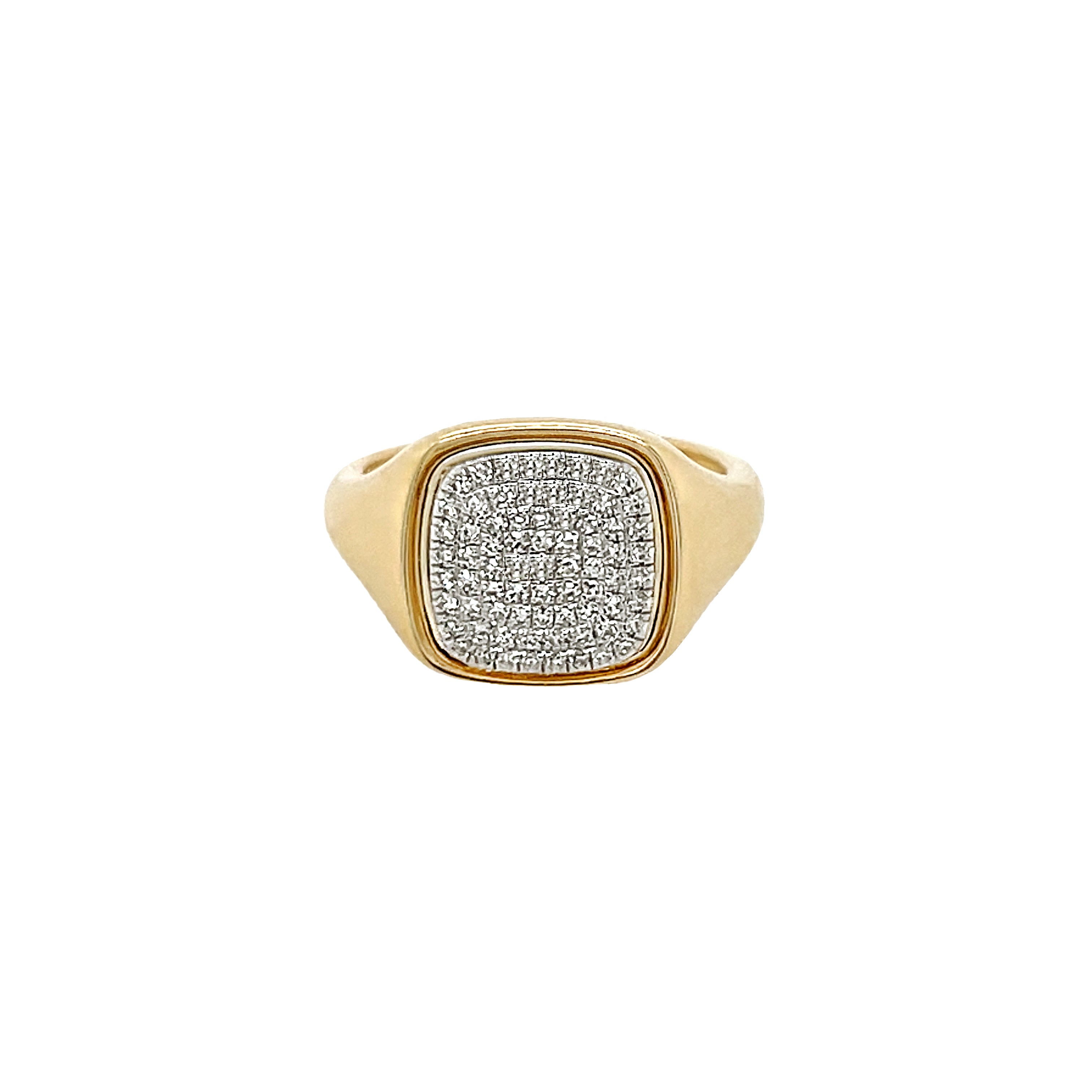 Diamond Square Pave Ring