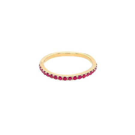 Ruby Curved Band Ring  14 Yellow Gold 0.26 Ruby Carat Weight    For additional sizes, please contact our boutiques.