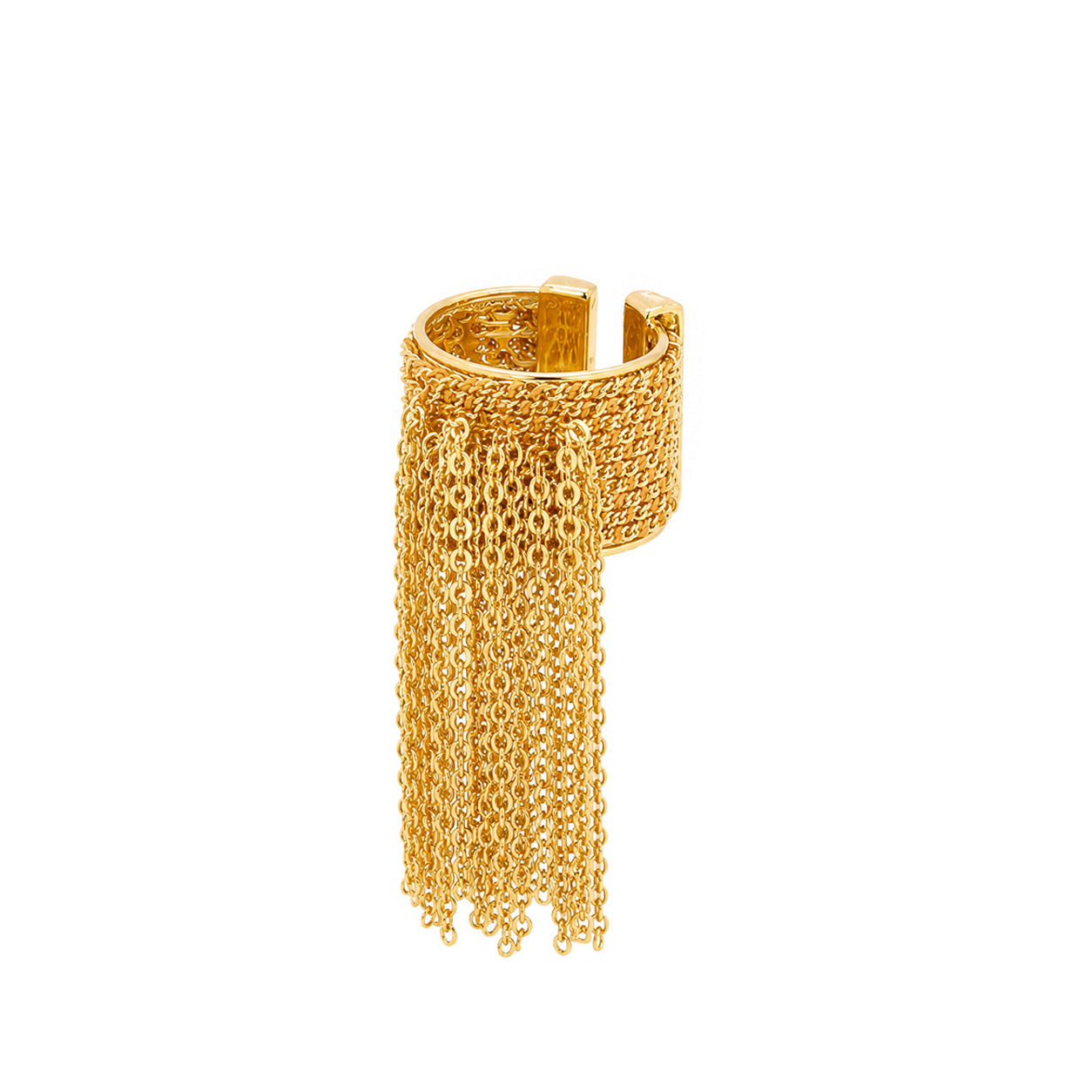 Fringe Adjustable Pinky Ring
Add a touch of movement to your stack with our Italian-made Fringe Adjustable Pinky Ring. Crafted in sterling silver with 14K yellow gold plating, this playful yet polished design features delicate cascading chain fringe for a chic statement.
14K Yellow Gold Plated Over Silver
Adjustable Size 2-4
Height: 0.54"