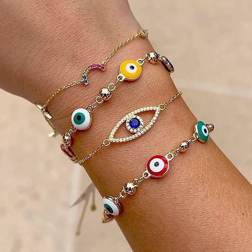Pave CZ Evil Eye Adjustable Bolo Bracelet White Gold Plated Over Silver Eye: 0.35" Long X 1.02" Wide While supplies last. All Deals Of The Day sales are FINAL SALE.