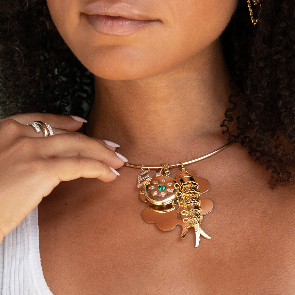 Jennifer Miller Jewelry custom made charm choker necklace