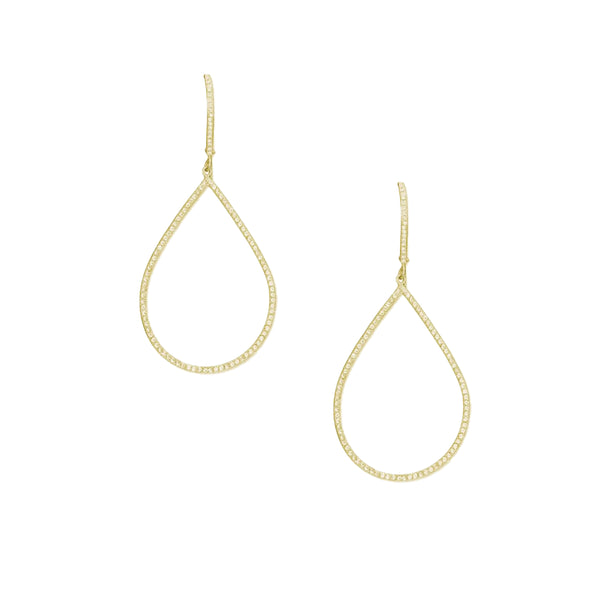 Gold diamond deals teardrop earrings