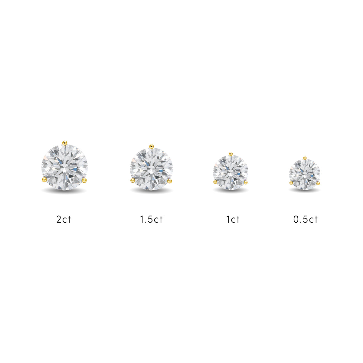 14K Lab Grown Diamond Stud Pierced Earrings, Three-Prong Setting
Our lab-grown diamond studs offer the same brilliance and sparkle as natural diamonds, at a fraction of the cost. Ethically sourced and beautifully crafted in sturdy 14K gold, they're chic, timeless, and made for everyday wear. You can wear them solo or stack them for the perfect ear party, beautifully priced for layering.
14K Yellow Gold & White Gold Options
Three-prong Martini Setting
Carat Weight references single stud
Color F
VS1 Cl