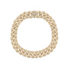 Diamond Link Statement Bracelet  14K Yellow Gold 3.69 Diamond Carat Weight 6.50" Long X 0.38" Wide 6.50" Chain Length
