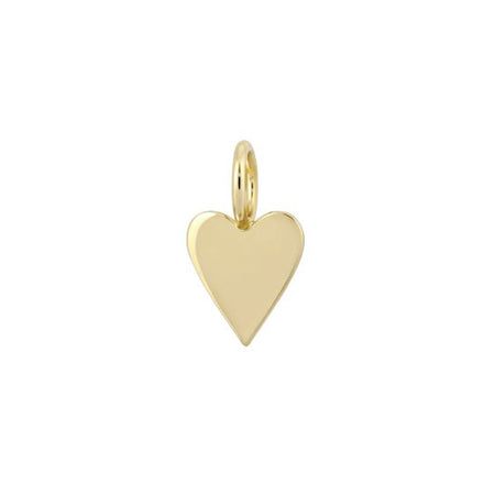 Heart Charm Pendant  10K Yellow Gold Plated 0.90" Long X 0.55" Wide 1.50 MM Thick